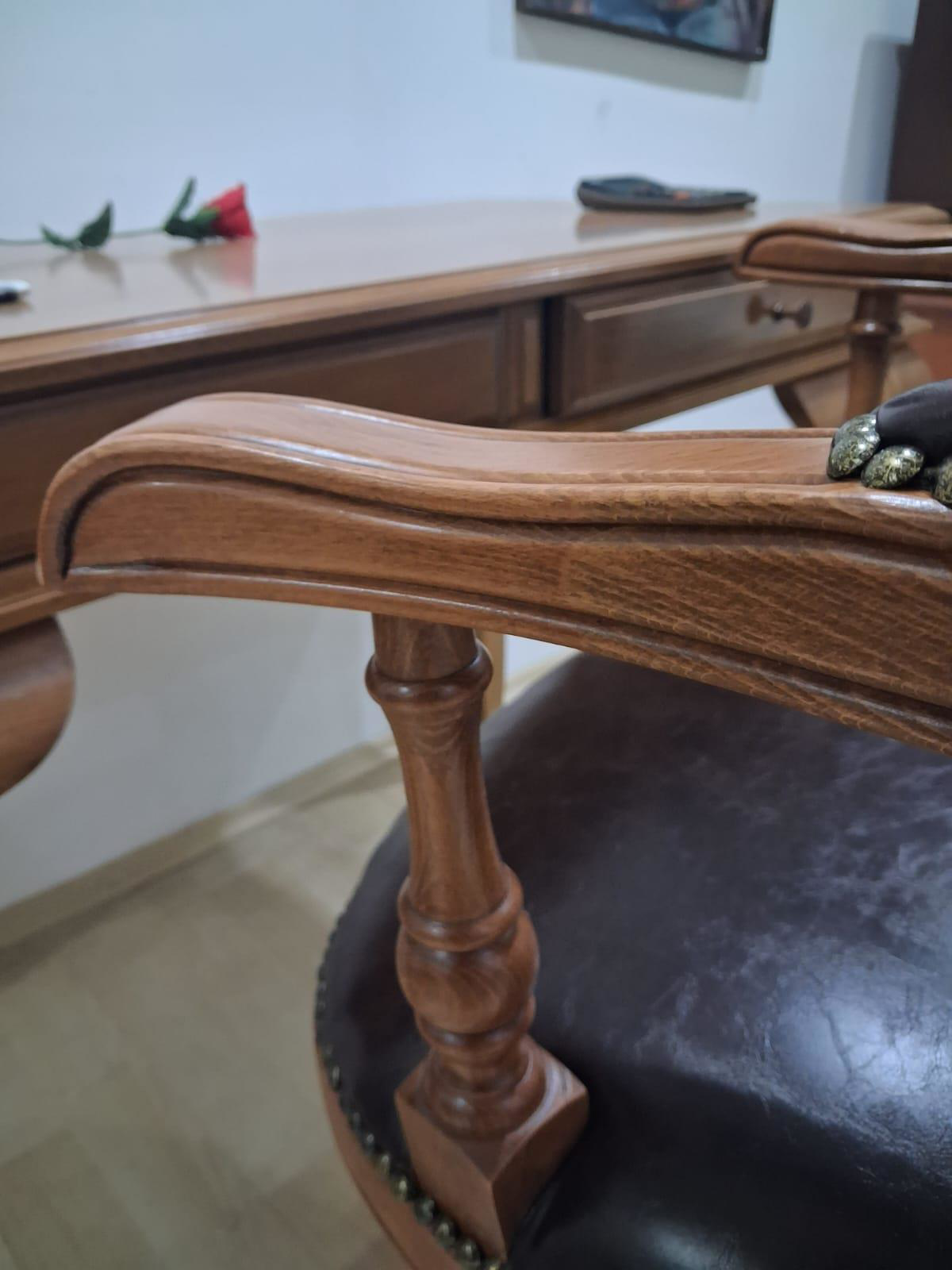 Çalışma Masa Klasik Alt İlhm 90632 Döner Sandalye Lüks Klasik Cev