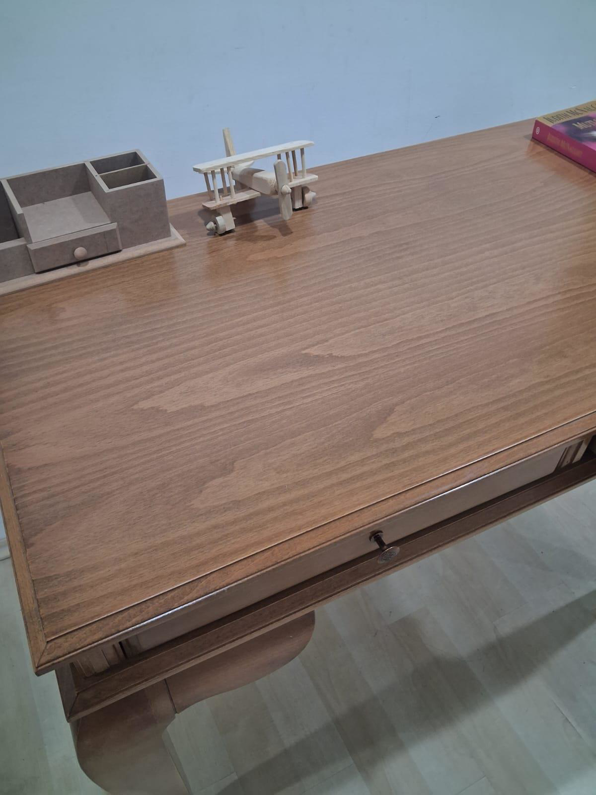 Çalışma Masa Klasik Alt İlhm 90631 Model Lüks Klasik Ahşap Ceviz 