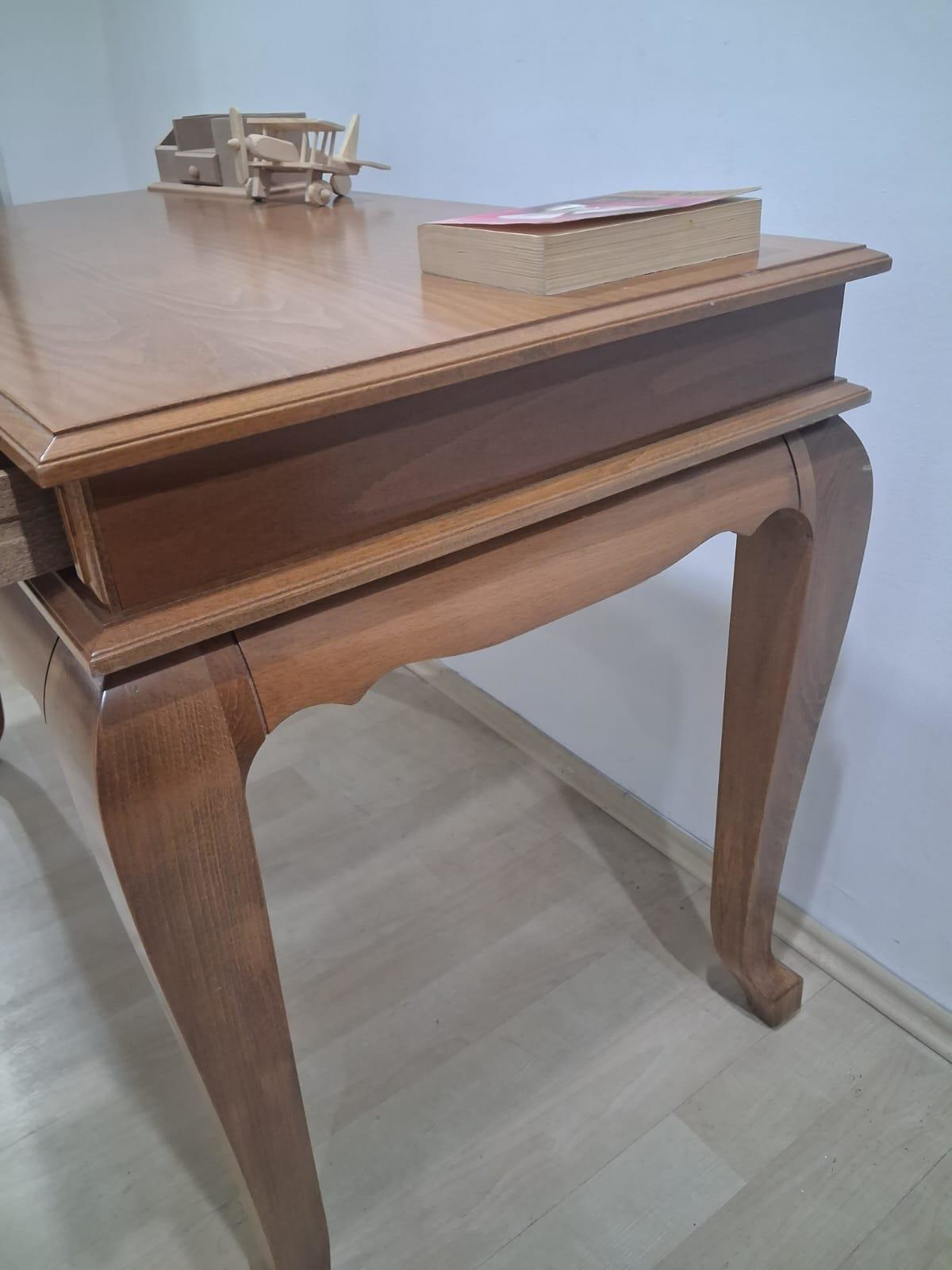 Çalışma Masa Klasik Alt İlhm 90631 Model Lüks Klasik Ahşap Ceviz 