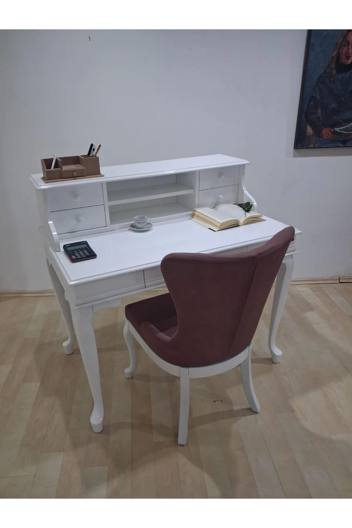 Çalışma Masa Sandalye 90659 Model Parlak Beyaz Lake Boyalı Masa Gökyüzü Sandalye Çalışma Masa Sandalye 90659 Model Parlak Beyaz Lake Boyalı Masa Gökyüzü Sandalye - Görsel 2