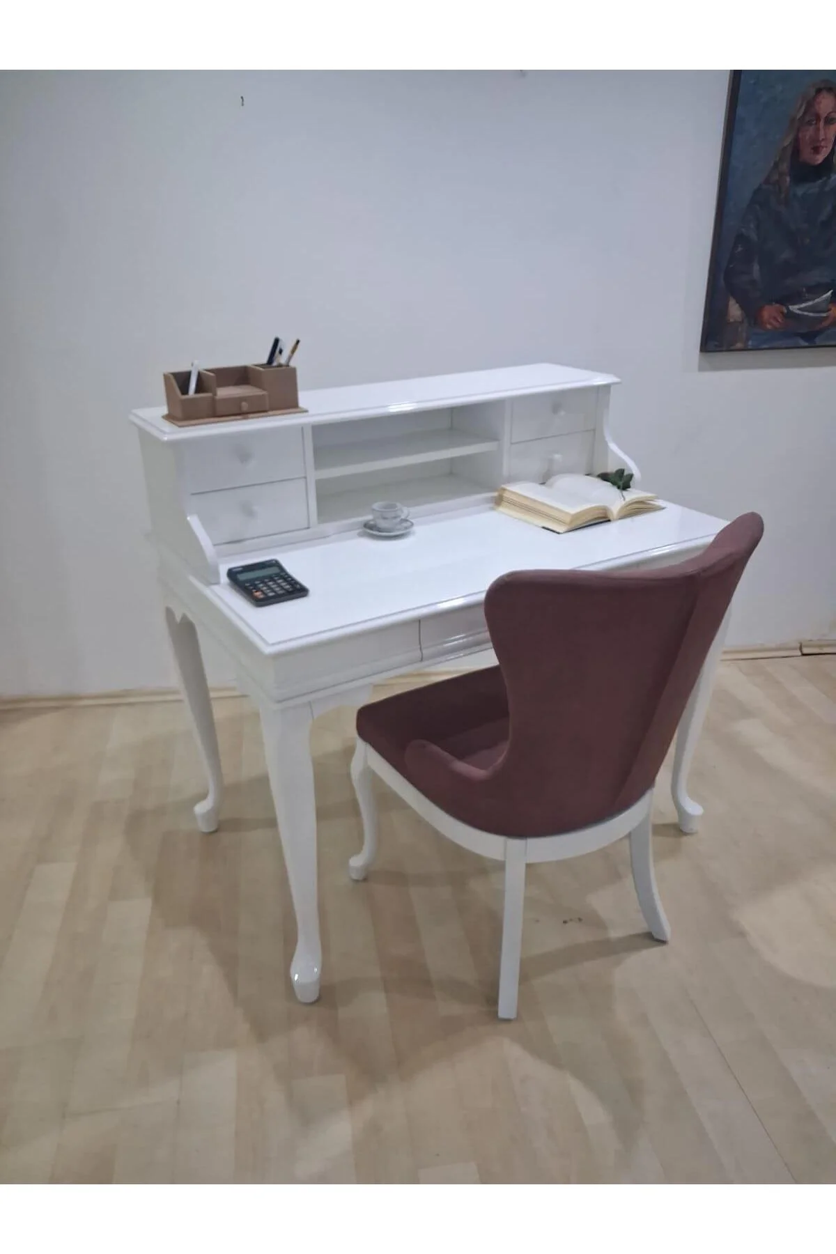 Çalışma Masa Sandalye 90659 Model Parlak Beyaz Lake Boyalı Masa Gökyüzü Sandalye Çalışma Masa Sandalye 90659 Model Parlak Beyaz Lake Boyalı Masa Gökyüzü Sandalye