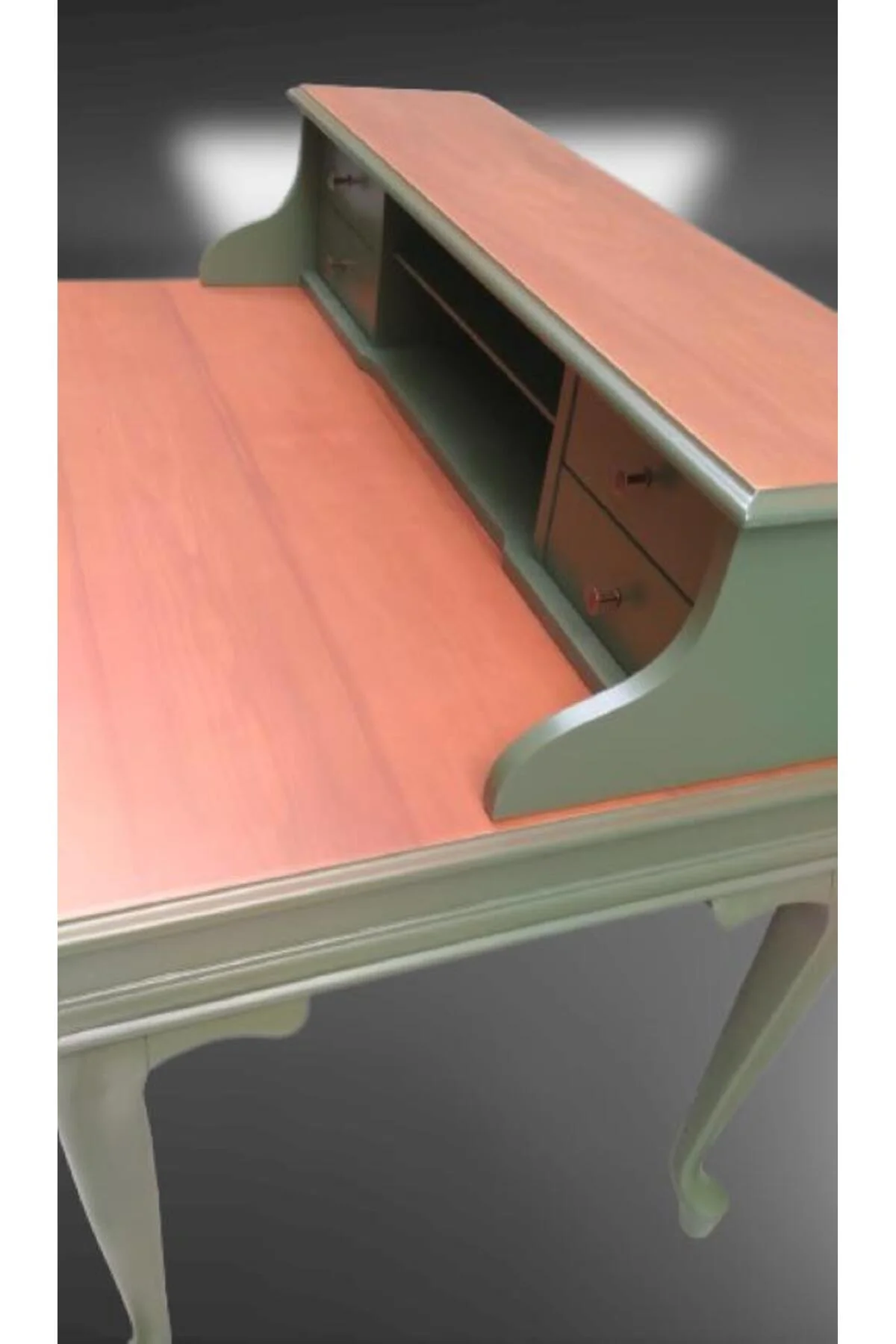 Çalışma masa ST 90140 klasik Model kayın aslan ayak kütüphane Parlak ceviz yeşil uyum Çalışma masa ST 90140 klasik Model kayın aslan ayak kütüphane Parlak ceviz yeşil uyum - Görsel 3
