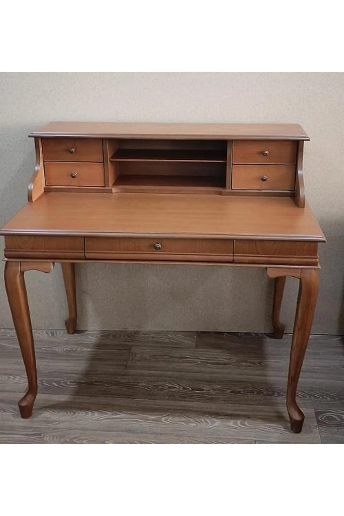 Çalışma Masa ST 90400 Klasik Model Kayın Aslan Ayak CEVİZ Eskitme Kulp El Yapımı Çalışma Masa ST 90400 Klasik Model Kayın Aslan Ayak CEVİZ Eskitme Kulp El Yapımı - Görsel 8