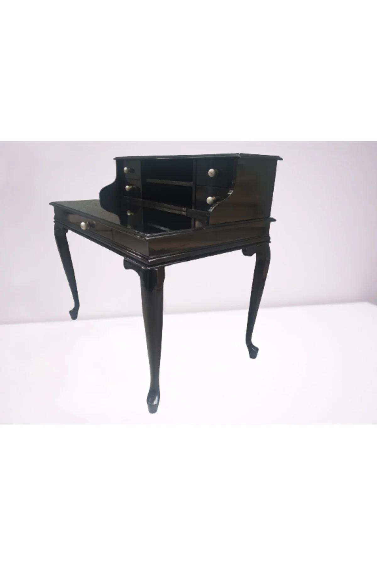 Çalışma Masa ST18447 Klasik Model Siyah Kayın Aslan ayak Porselen Kulp El yapım Çalışma Masa ST18447 Klasik Model Siyah Kayın Aslan ayak Porselen Kulp El yapım - Görsel 5