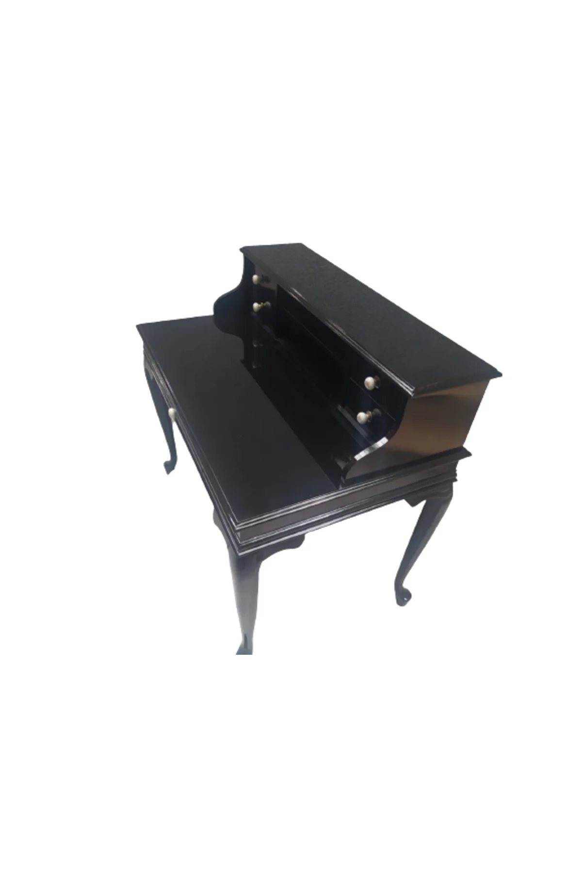 Çalışma Masa ST18447 Klasik Model Siyah Kayın Aslan ayak Porselen Kulp El yapım Çalışma Masa ST18447 Klasik Model Siyah Kayın Aslan ayak Porselen Kulp El yapım - Görsel 2