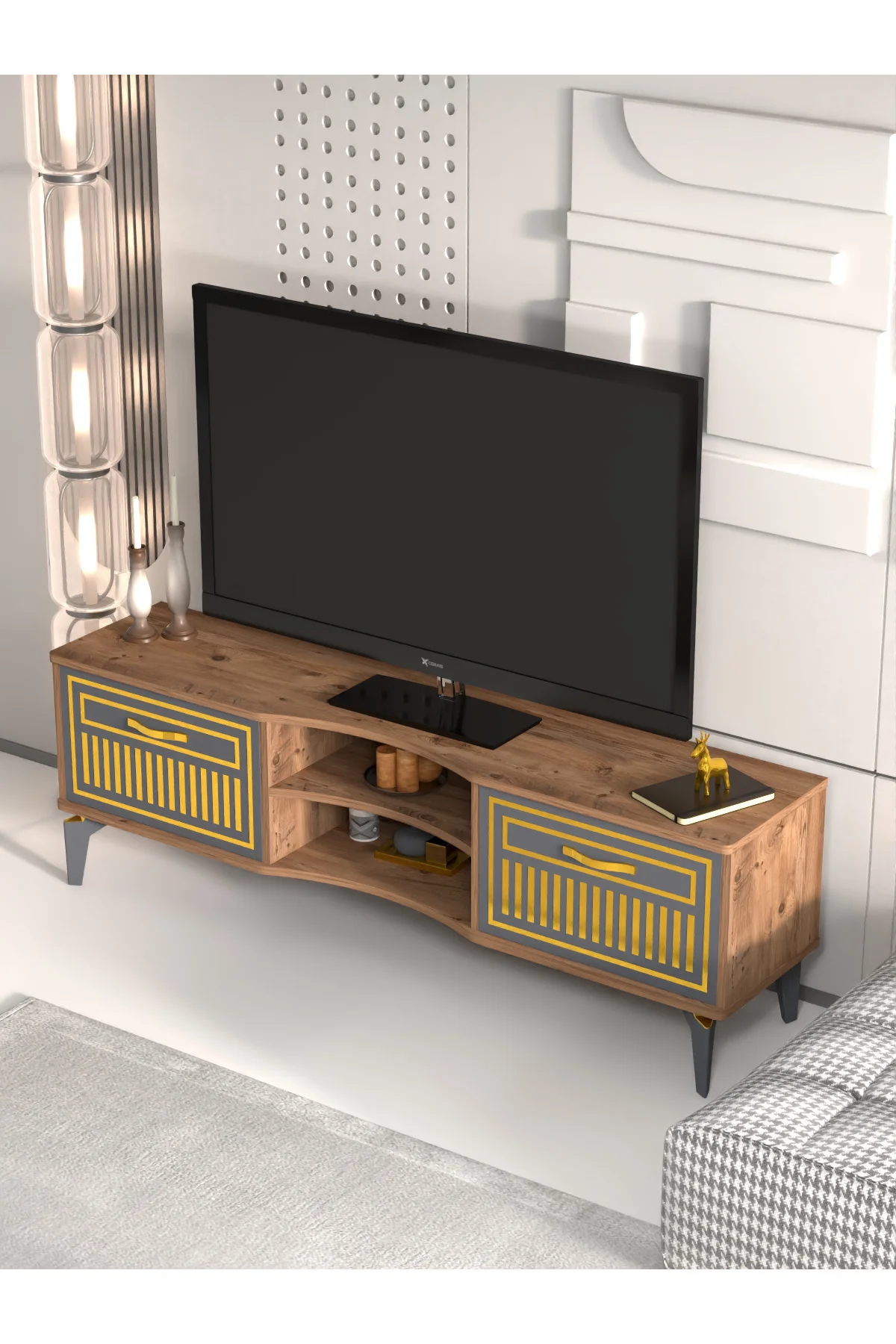 Çalışma Masası 10 Raflı Kitaplık Raf Beyaz