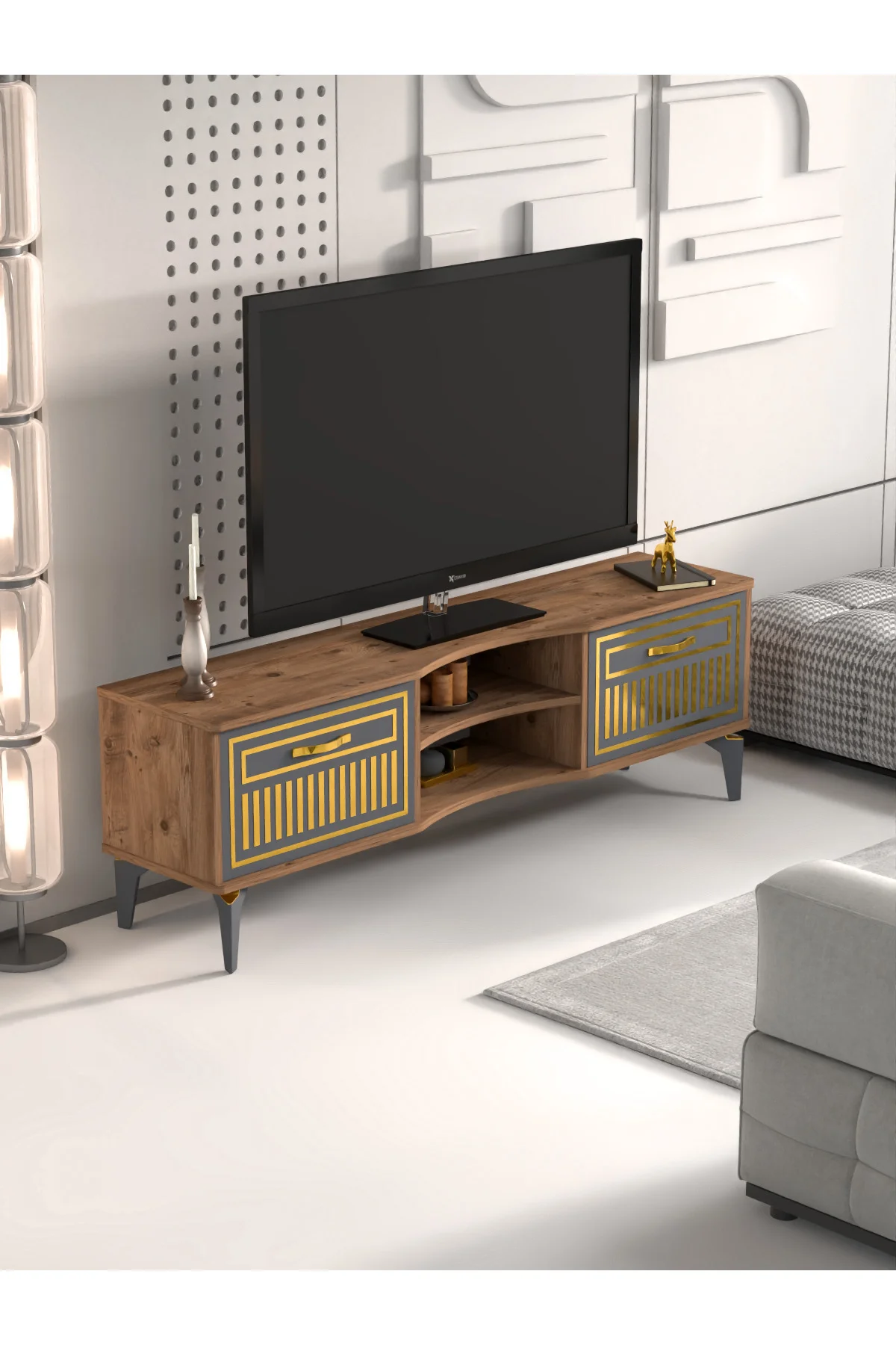 Çalışma Masası 10 Raflı Kitaplık Raf Beyaz