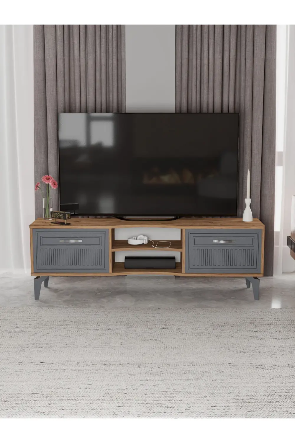 Çalışma Masası 10 Raflı Kitaplık Raf Atlantik Çam