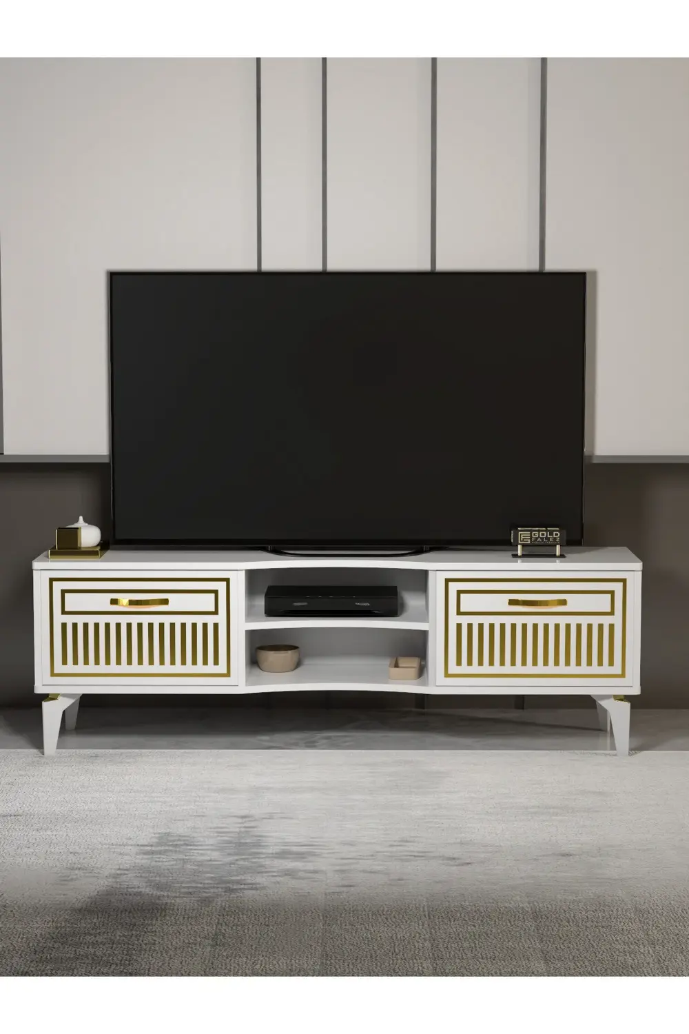 Çalışma Masası 5 Raflı Kitaplık Beyaz