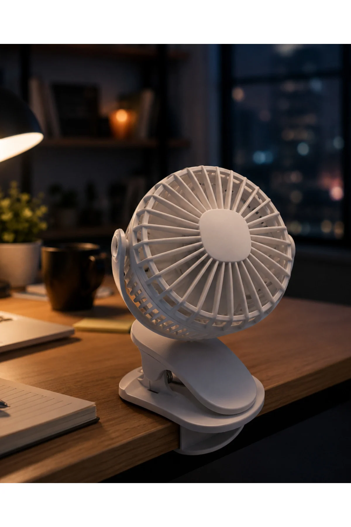 Çalışma Masası ve Yatak Başlığı İçin Klipsli Mini Fan