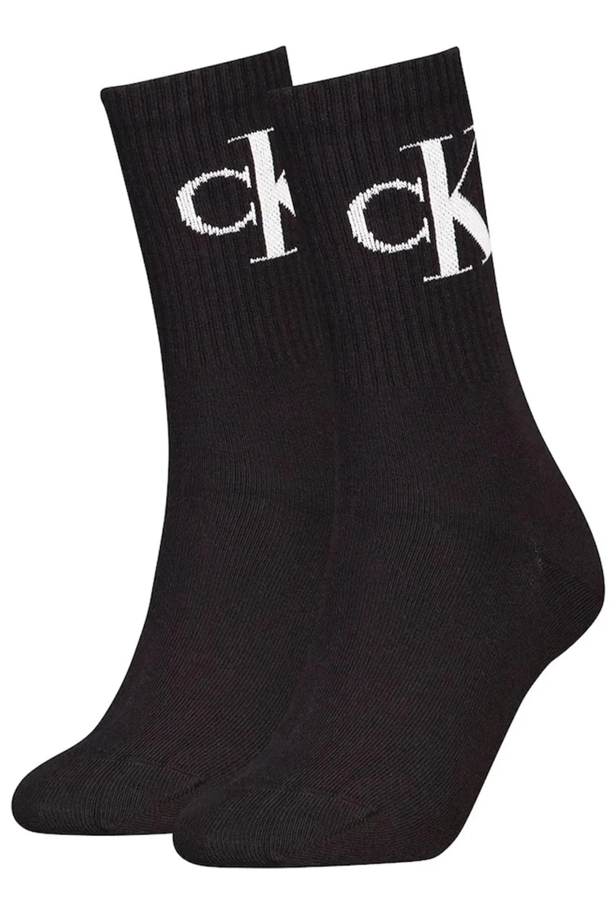 Calvin Klein Unisex CK Monogram Logo Crew Socks 2 Pears Unisex  Pamuklu 2 li Paket Günlük Spor Çorap Siyah Fiyatı, Yorumları ve Özellikleri