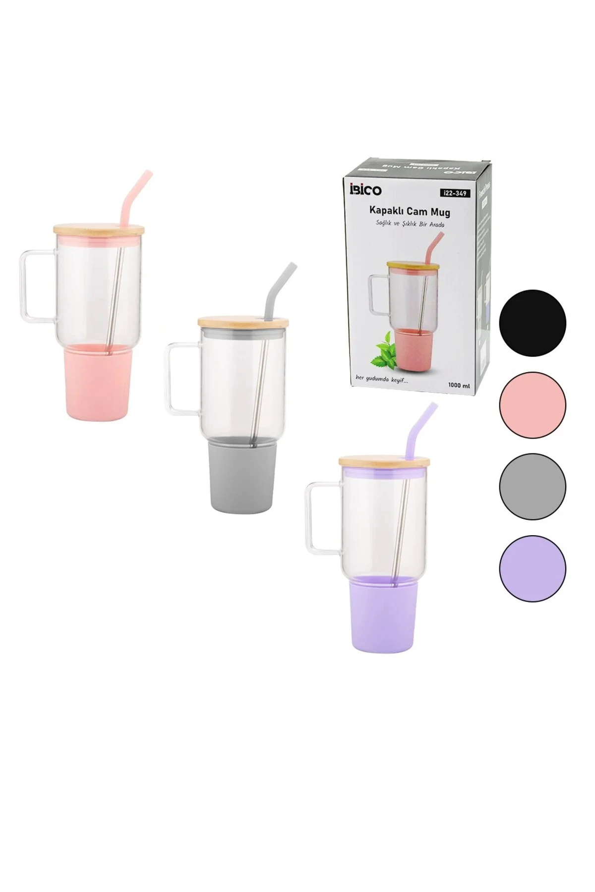 Cam 1Lt Matara Suluk Bambu Kapak Sızdırmaz Silikonlu Çelik Pipet Koruyucu Silikon Altlık Ve Kılıf Cam 1Lt Matara Suluk Bambu Kapak Sızdırmaz Silikonlu Çelik Pipet Koruyucu Silikon Altlık Ve Kılıf