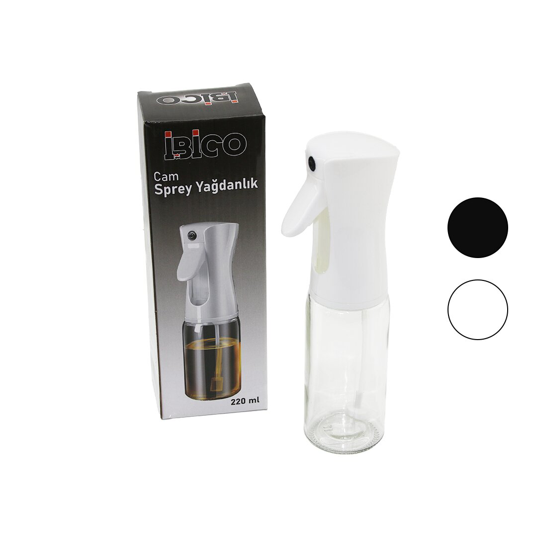 CAM 220ML YAĞDANLIK SPREY SİYAH - BEYAZ PLASTİK BAŞLIK (4741)