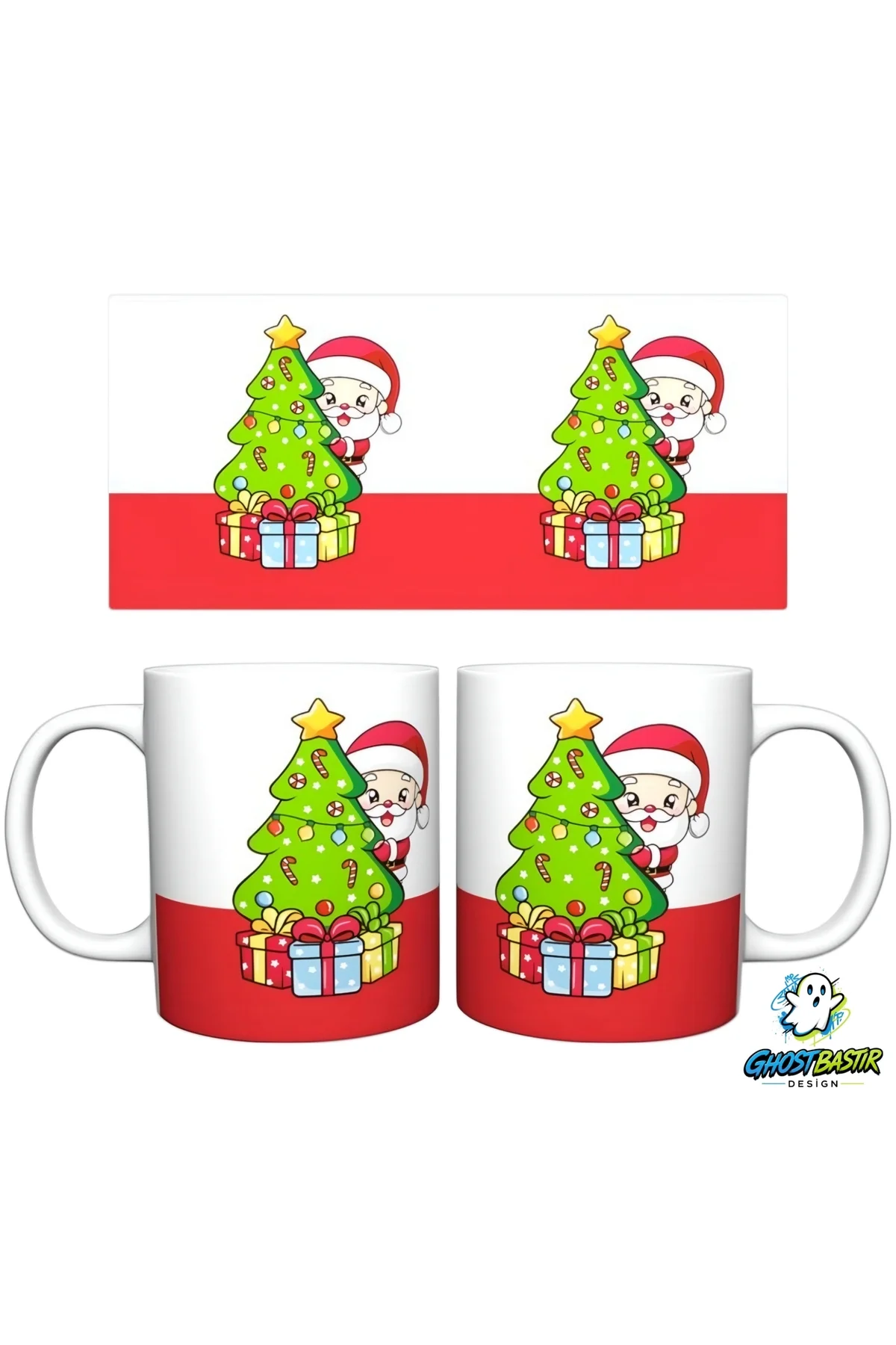 Çam Ağaçlı Noel | Yılbaşı Kupa Bardak | Tek Adet K0543