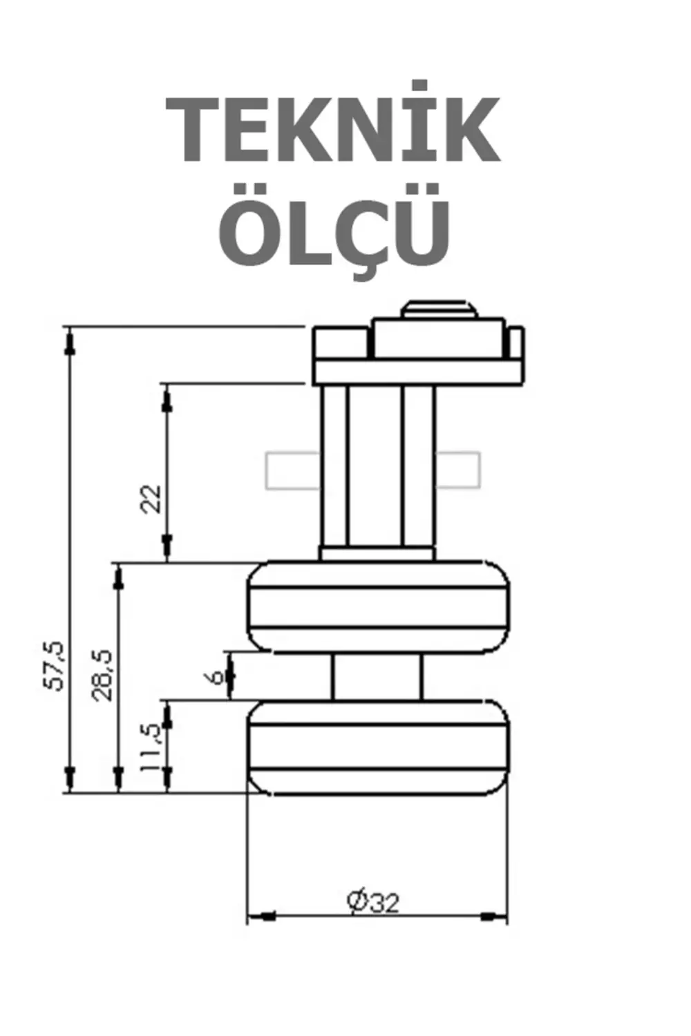 Cam Balkon Teker Seti 4 lü