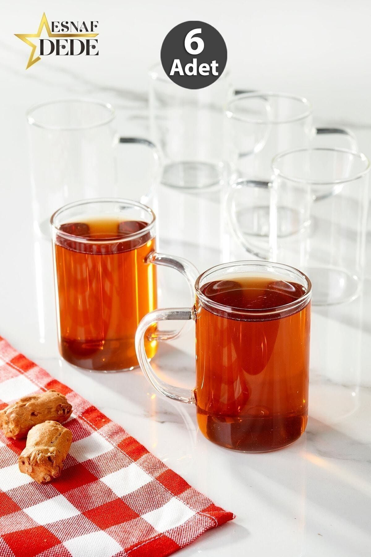 Cam Bardak Kupa Seti Ince Borosilikat Isıya Ateşe Dayanıklı Çay K