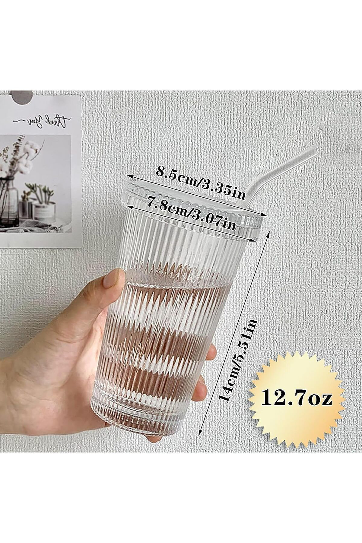 Cam Bardak Pipetli Origami Stil Pintrest Bardağı Fenomen Bardak