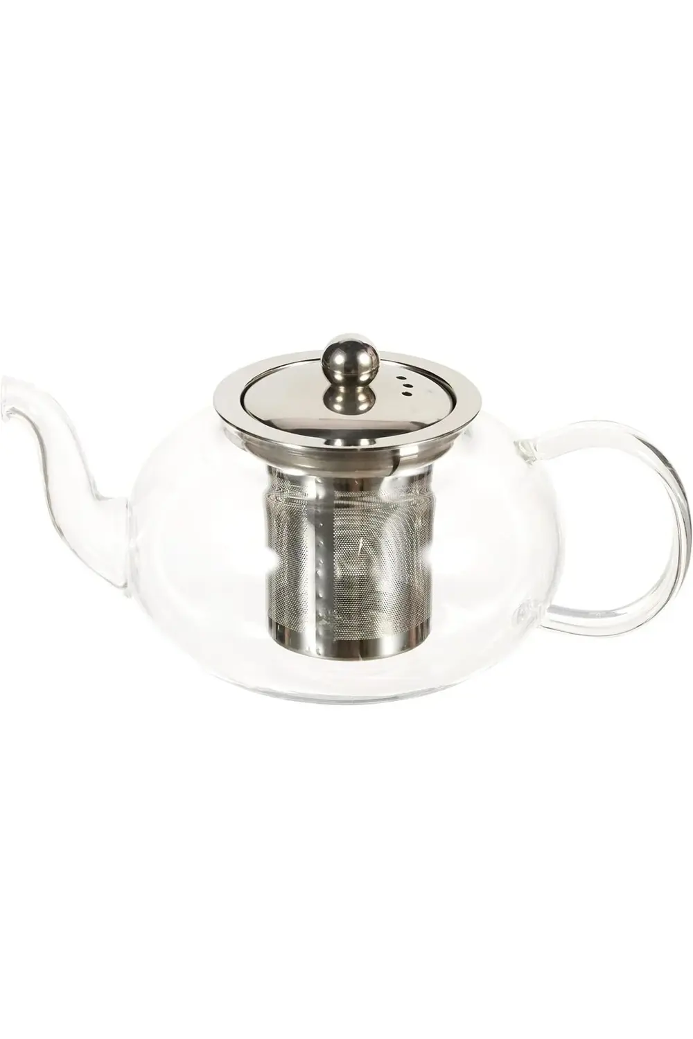 Cam Bitki Çayı Demliği 600 ml - Çelik Süzgeçli Demlik 978262