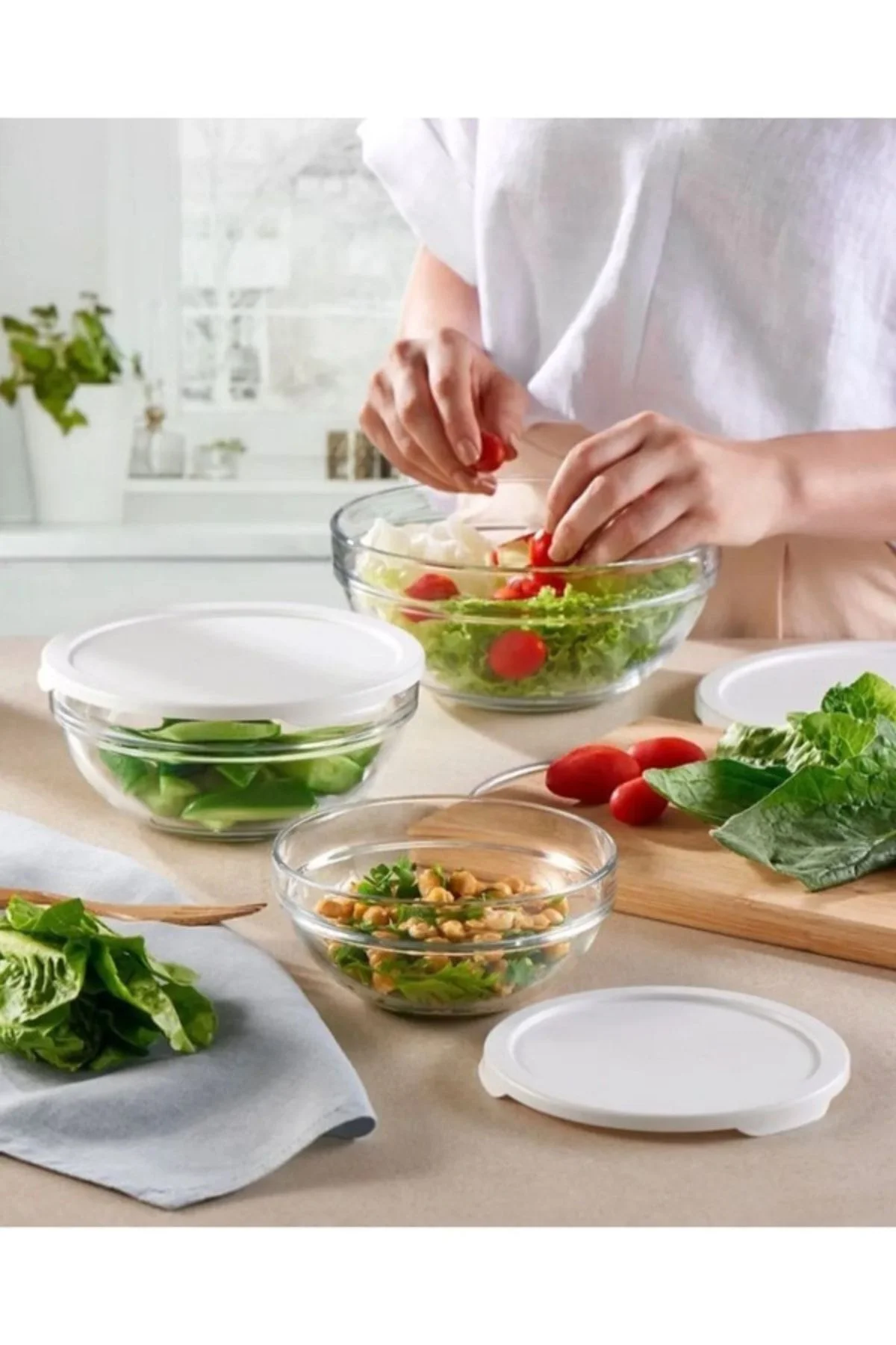Cam Chefs 3lü Kase Saklama Kabı Beyaz Kapak Veya Mavi Kapak Fma07094 Pş97314 Fiyatı, Yorumları ve Özellikleri