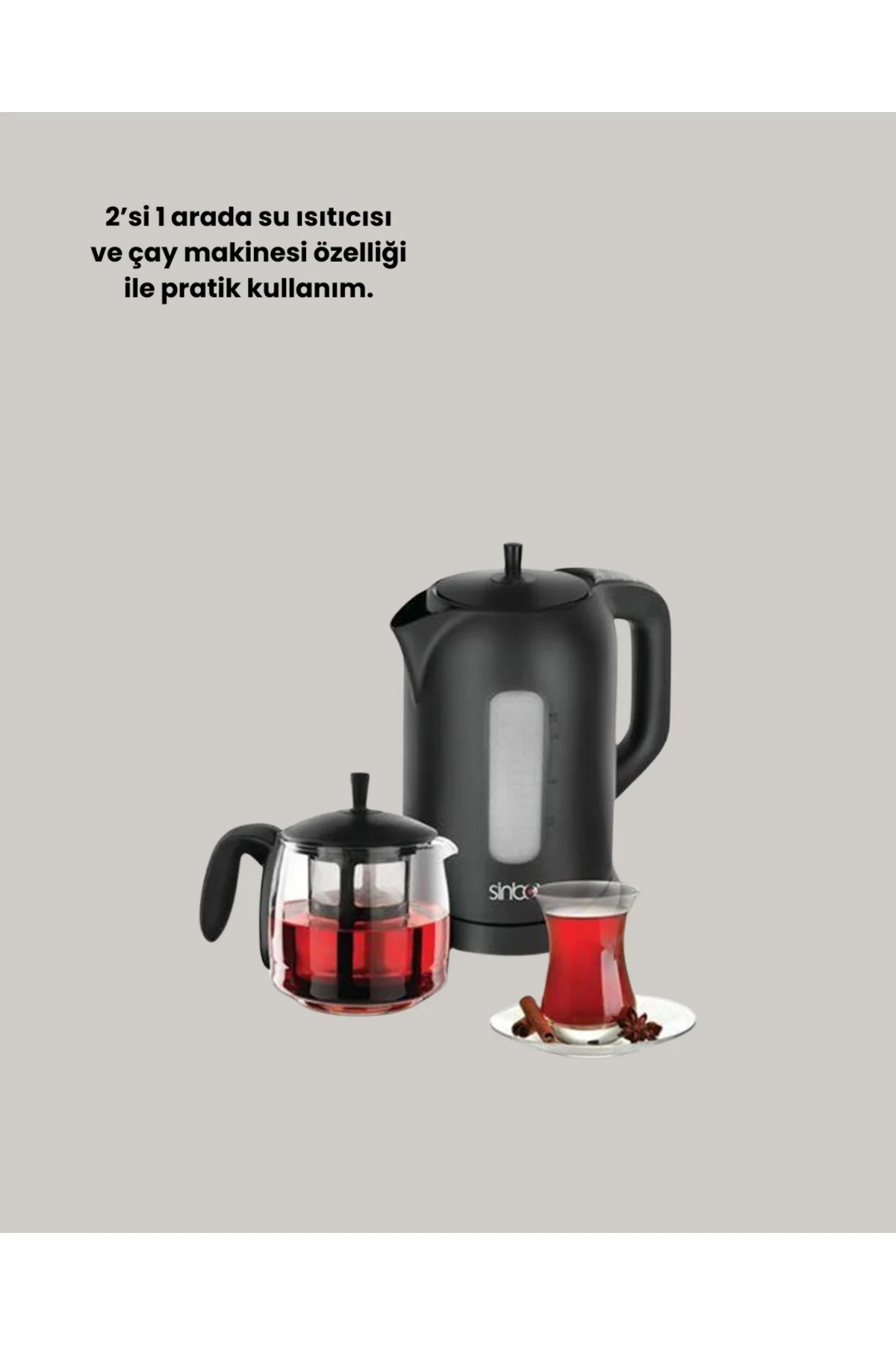 Cam Demlikli 20 Bardak Kapasiteli Elektrikli Çaycı