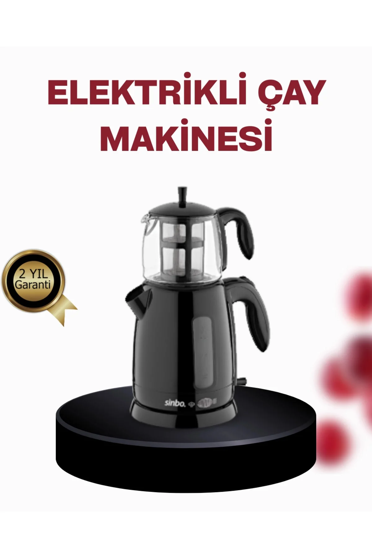 Cam Demlikli 20 Bardak Kapasiteli Elektrikli Çaycı