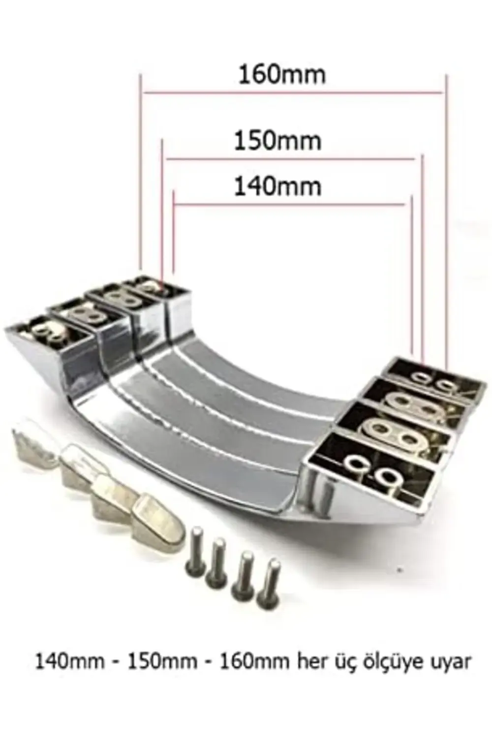 Cam Duşakabin Ay Kulp 140mm 150mm Veya 160 mm 2 Kapaklık ayk-02 1