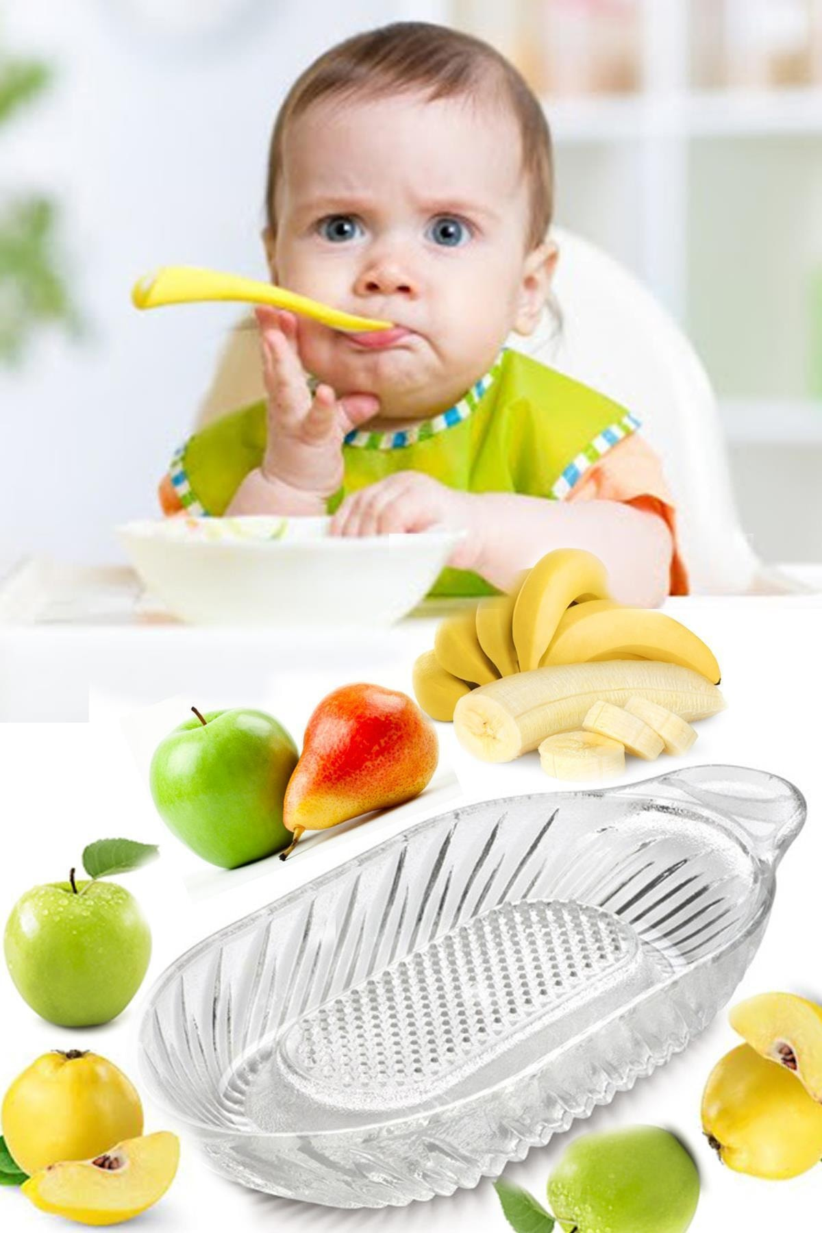 Just Cheap Store Cam Elma Ve Sebze Rendesi Bebekler İçin Yemek Hazirlama