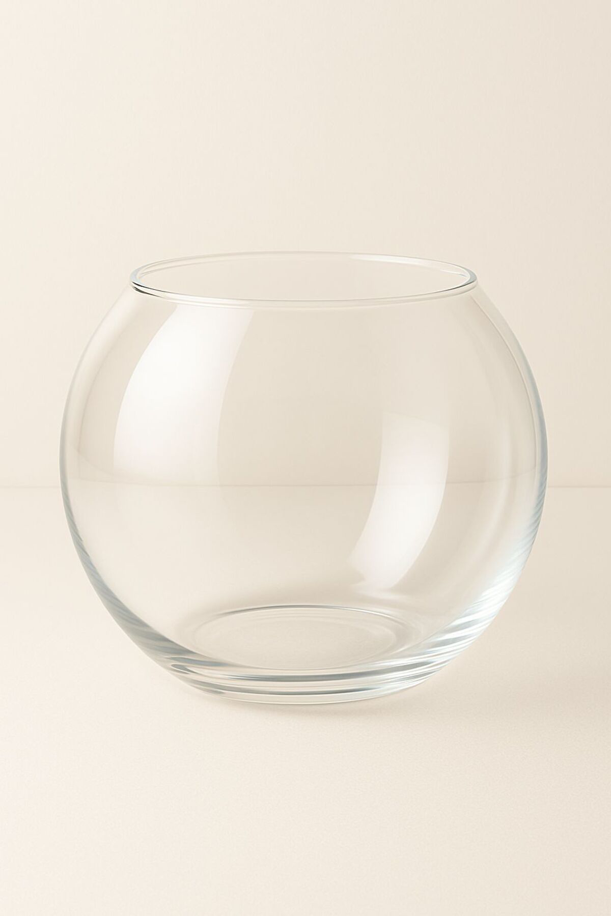 Cam Fanus Vazo 8x10 cm – Şeffaf Dekoratif Küre