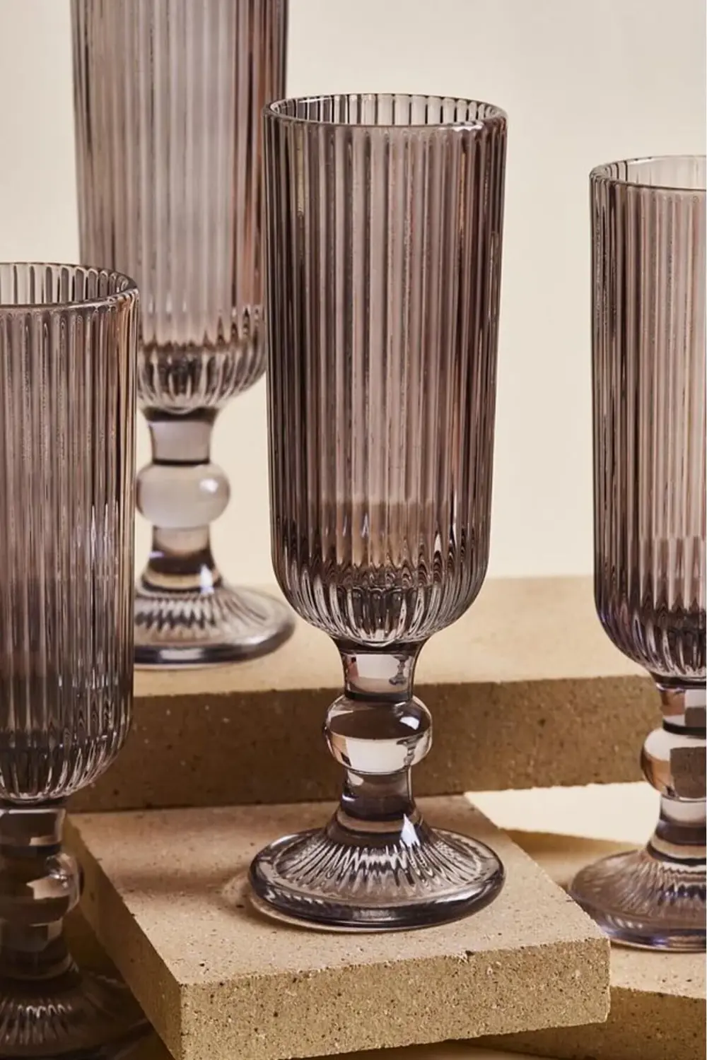 Cam Imola Fume 4'lü Uzun Kadeh Takımı 160 ml Beyaz Şarap Kadehi 4