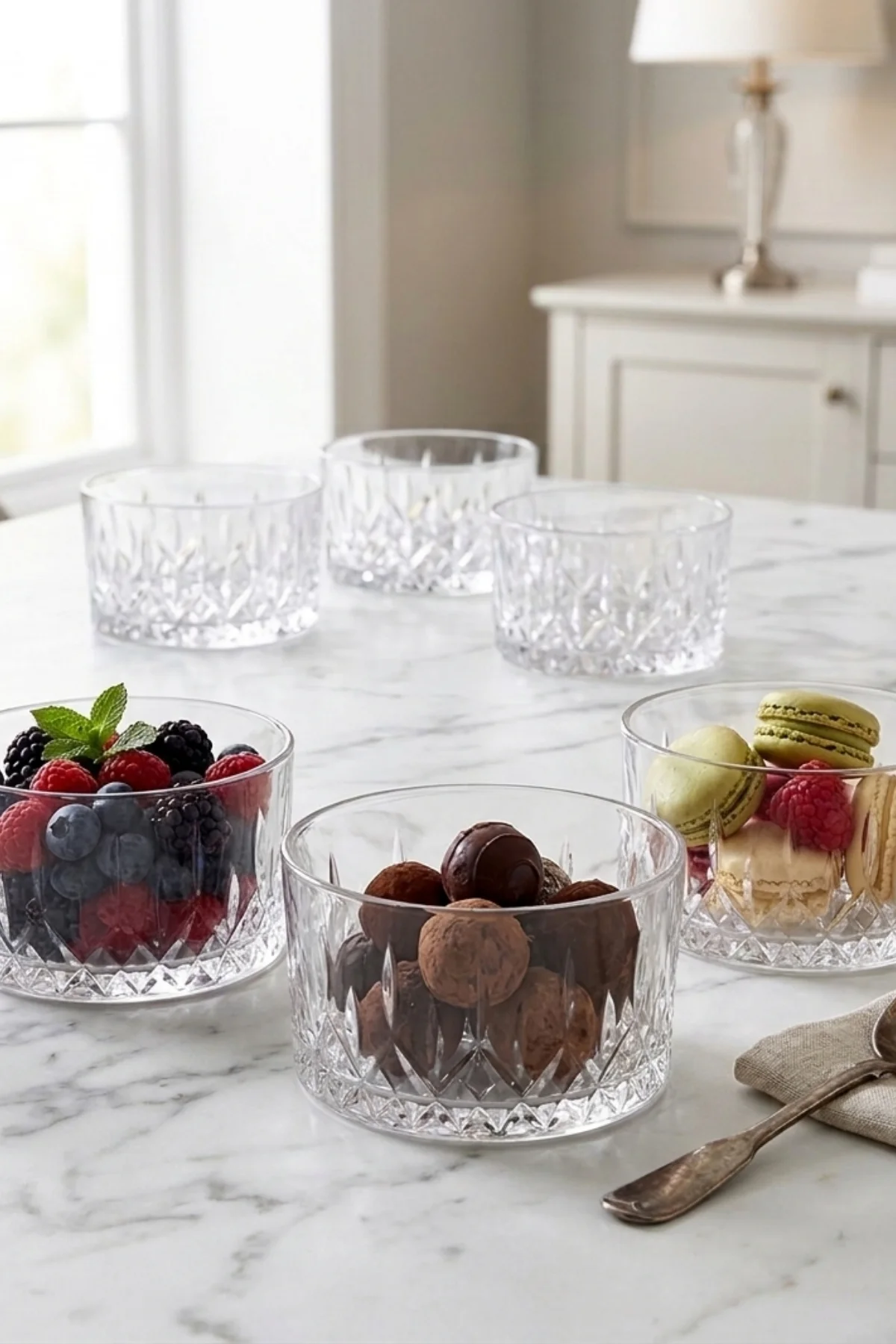 Cam Kahvaltı Kasesi 6'li Küçük Boy 260 ml (Çerez/Meze Kasesi/Tatl