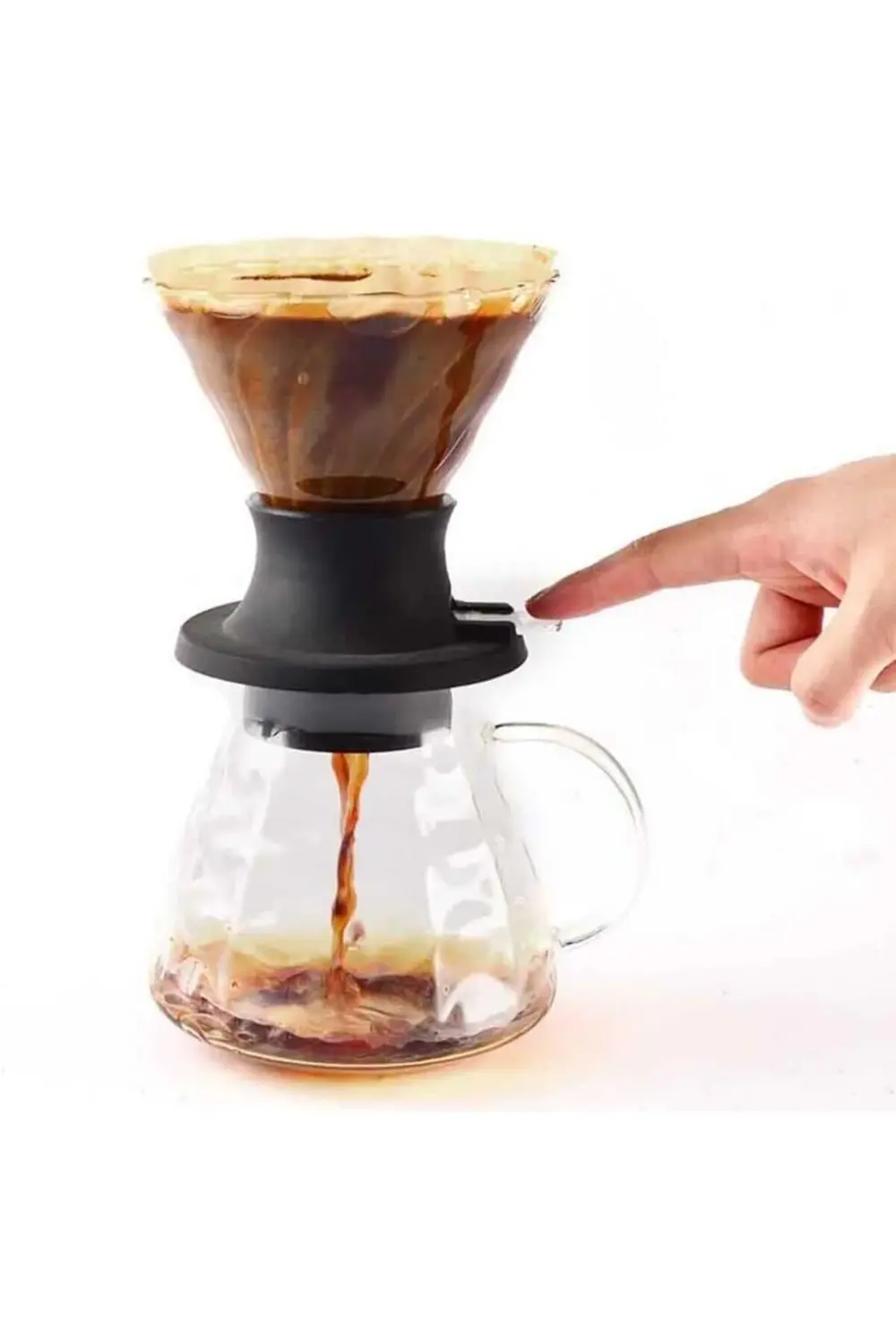 Cam Kahve Dripper Kahve Damlatıcı Demleme Aleti, 200 ml 1178227