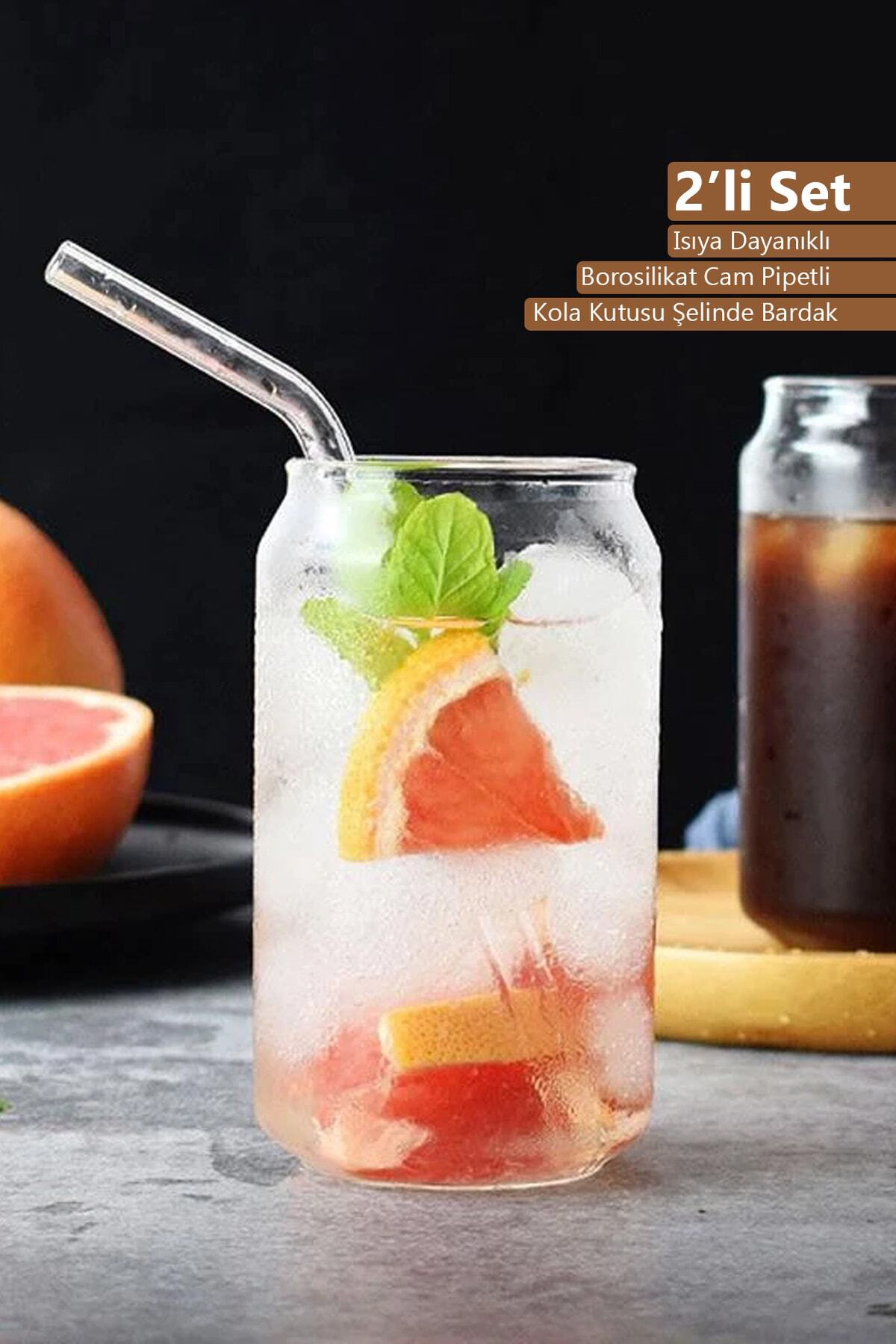 Krd Cam Kola Kutusu Şeklinde Borosilikat Sunum Süt Ve Meyve Suyu Bard