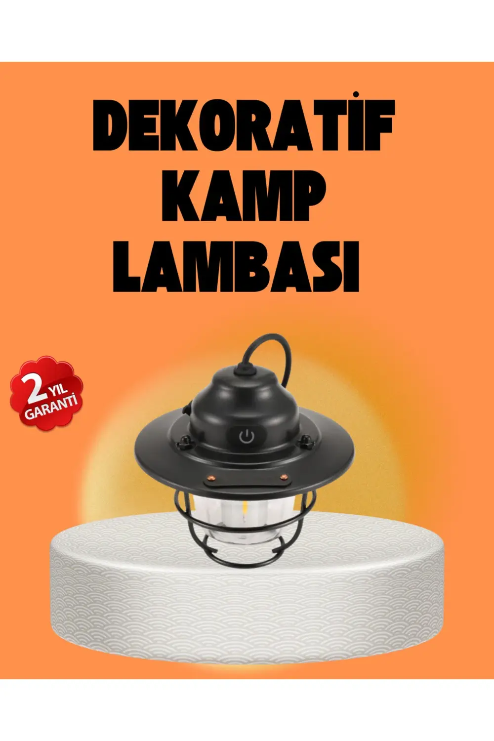 Çam Kozalağı Şekilli Retro Kamp Gece Lambası