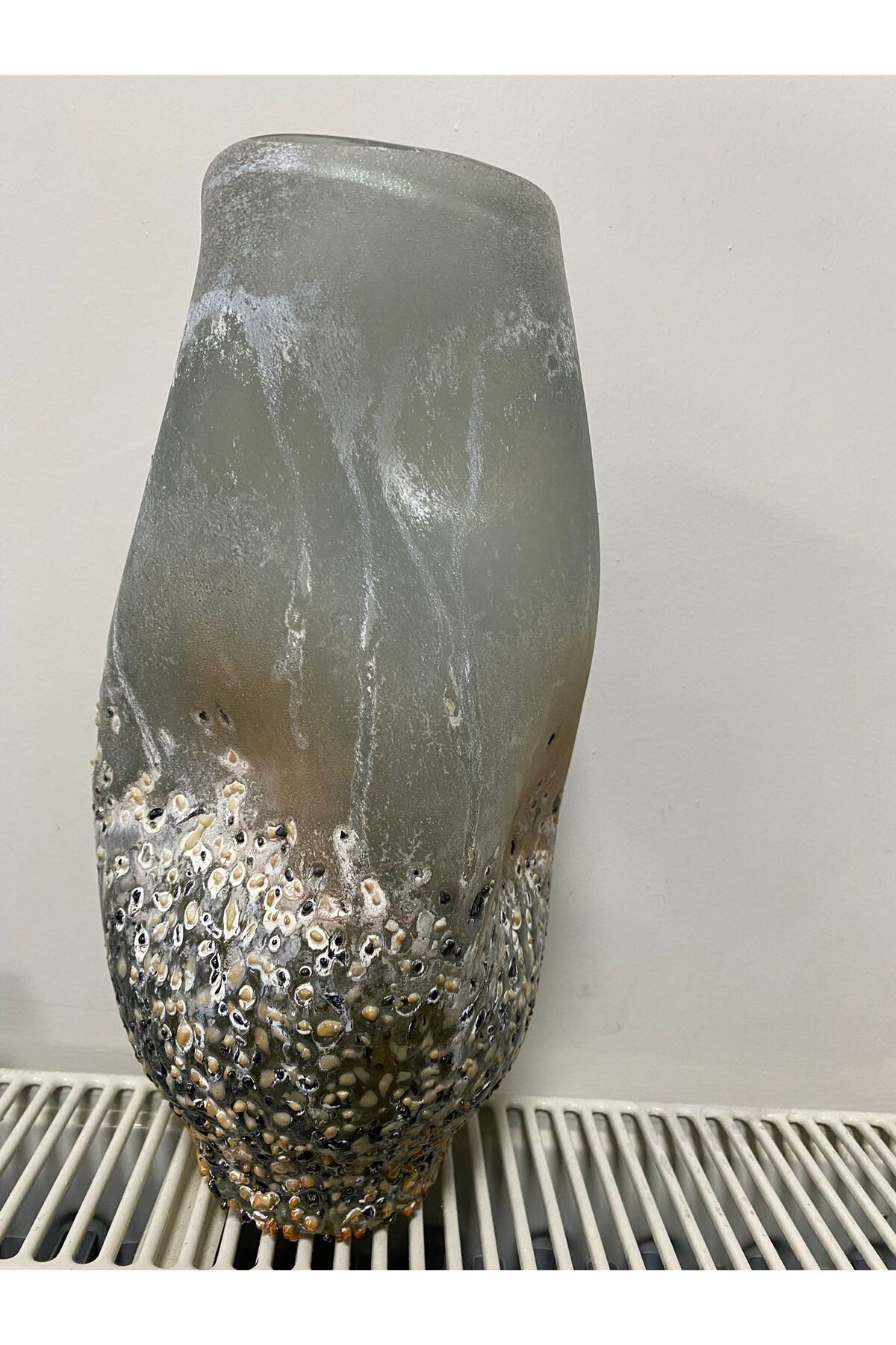 Cam Kumsal Vazo 14*14*27 cm