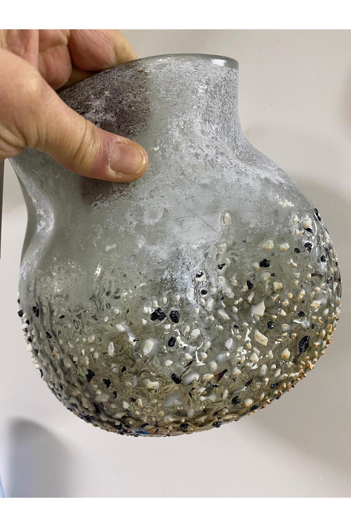 Cam Kumsal Vazo 21*21*18.5 cm