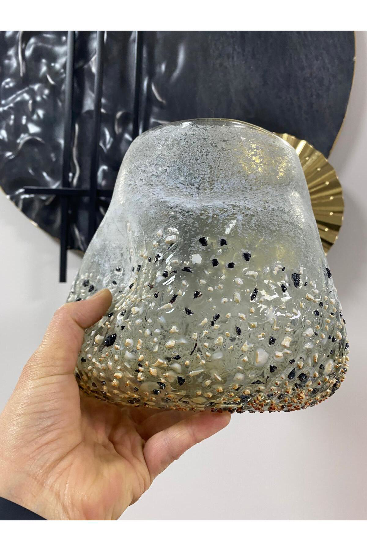 Cam Kumsal Vazo 21*21*18.5 cm