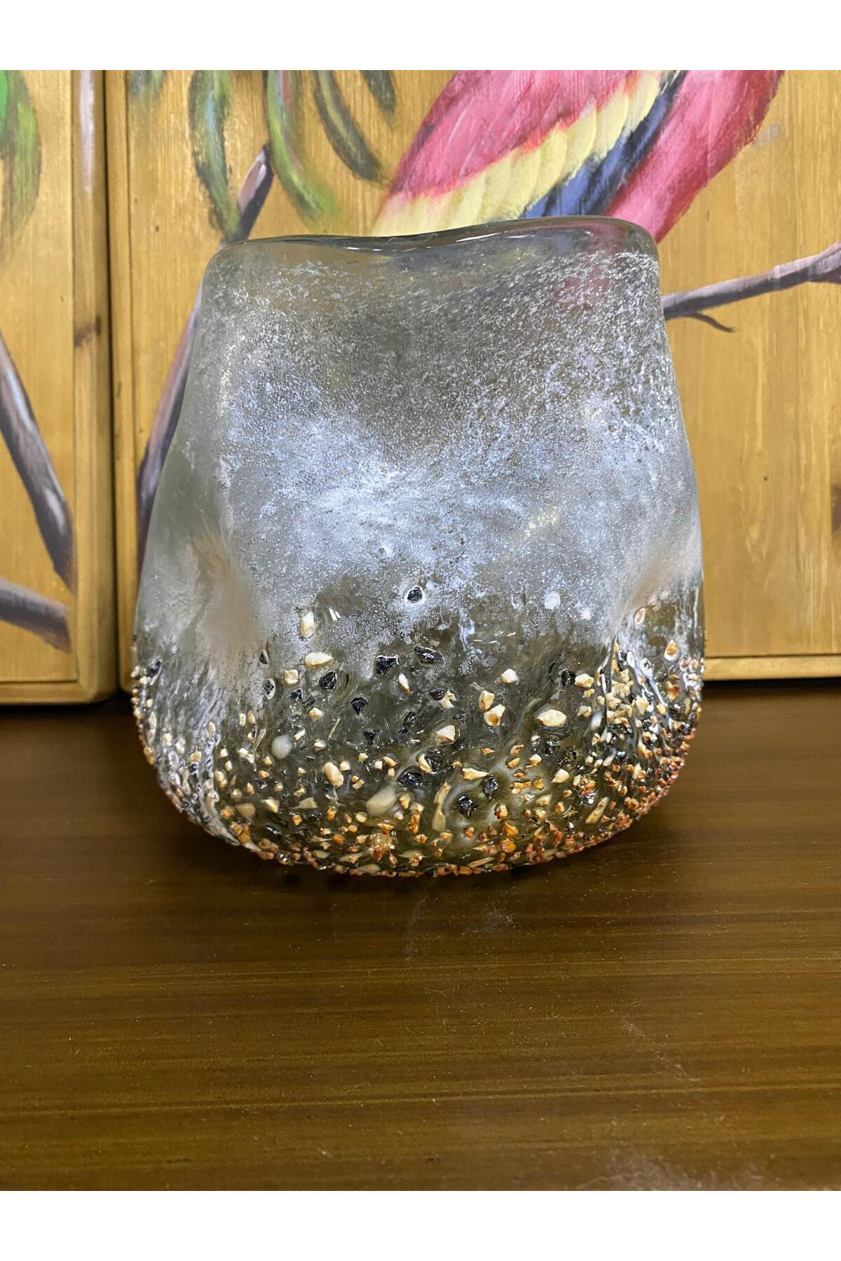 Cam Kumsal Vazo 21*21*18.5 cm