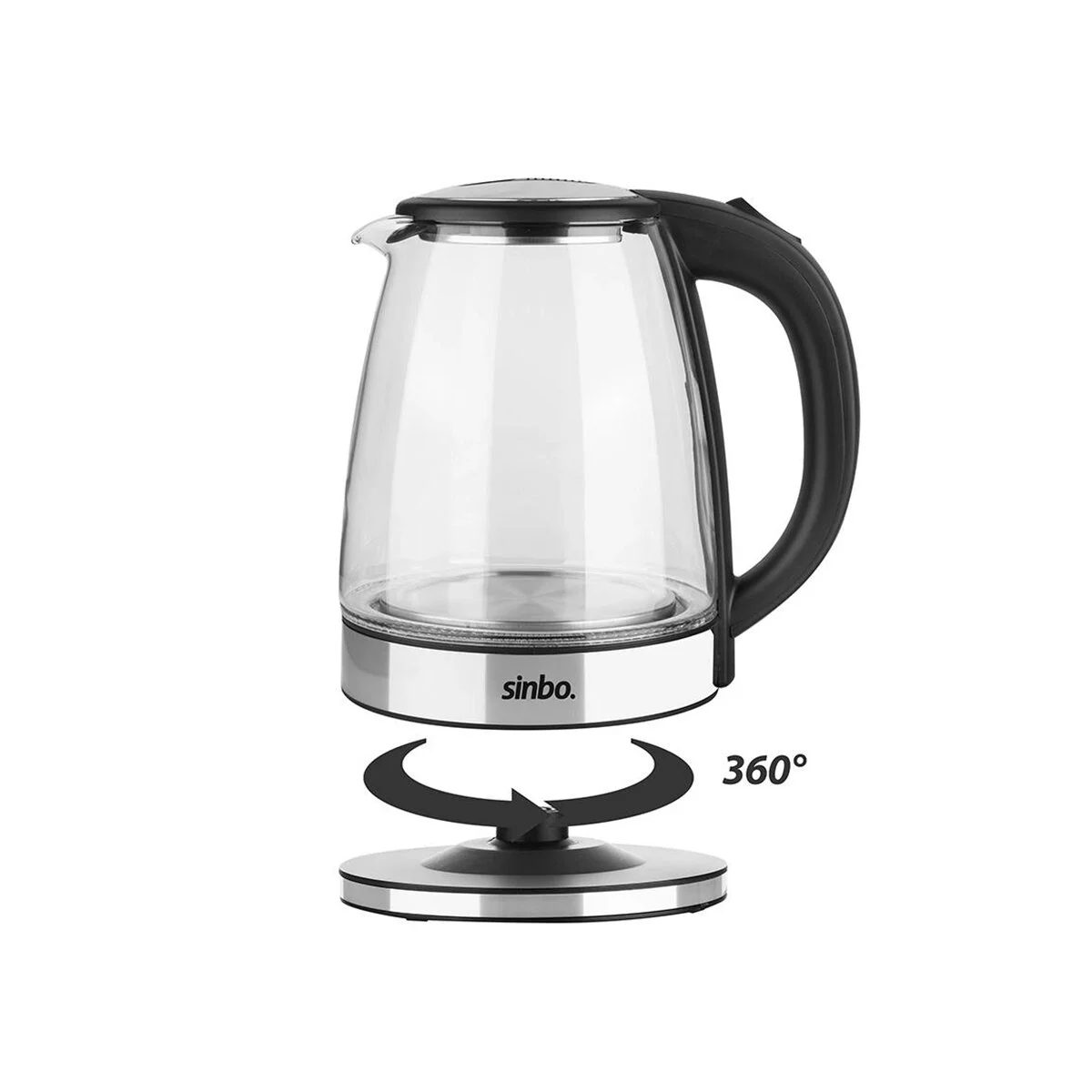 Cam - Ledli Kettle 1.8lt  Gizli Rezistans - Kablosuz 360 Derece Gövde 1500w Sk-8033 Bx40 Fiyatı, Yorumları ve Özellikleri