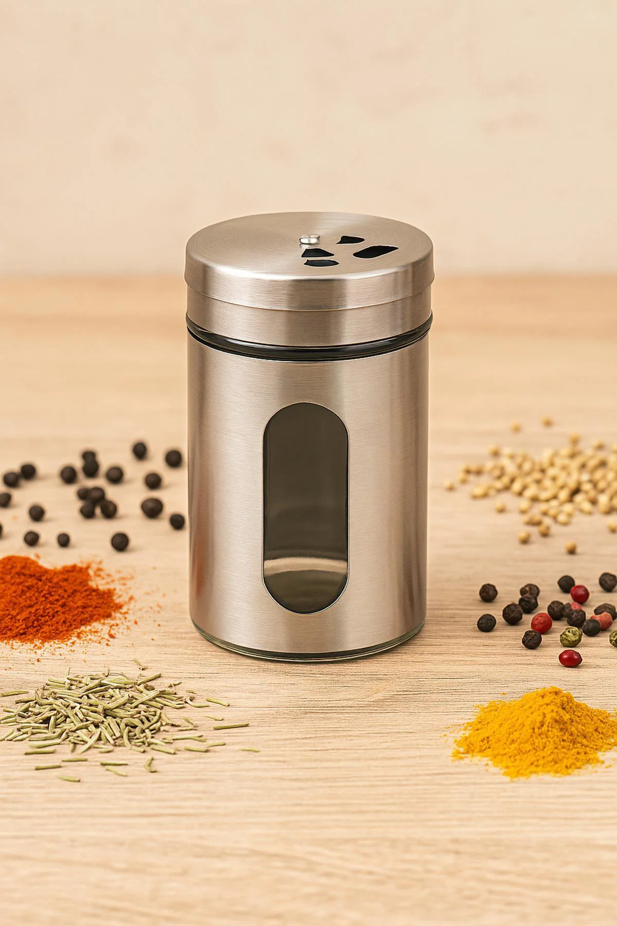 Cam Metal Kapaklı Tuzluk 100 ml Cam Metal Kapaklı Tuzluk 100 ml