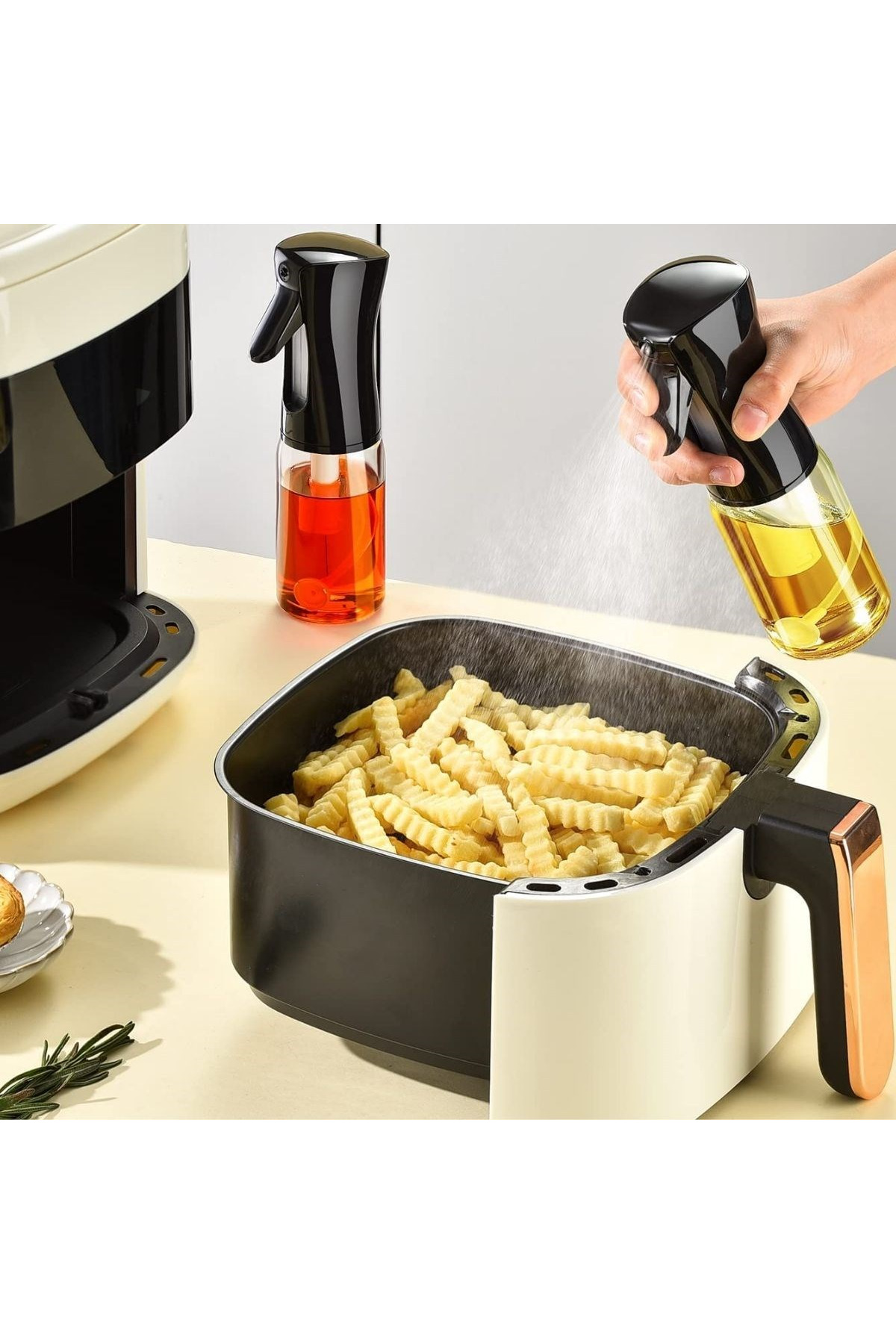 Cam Sprey Airfryer Yağdanlık | Zeytinyağı Sirke Yağ Püskürtücü | 