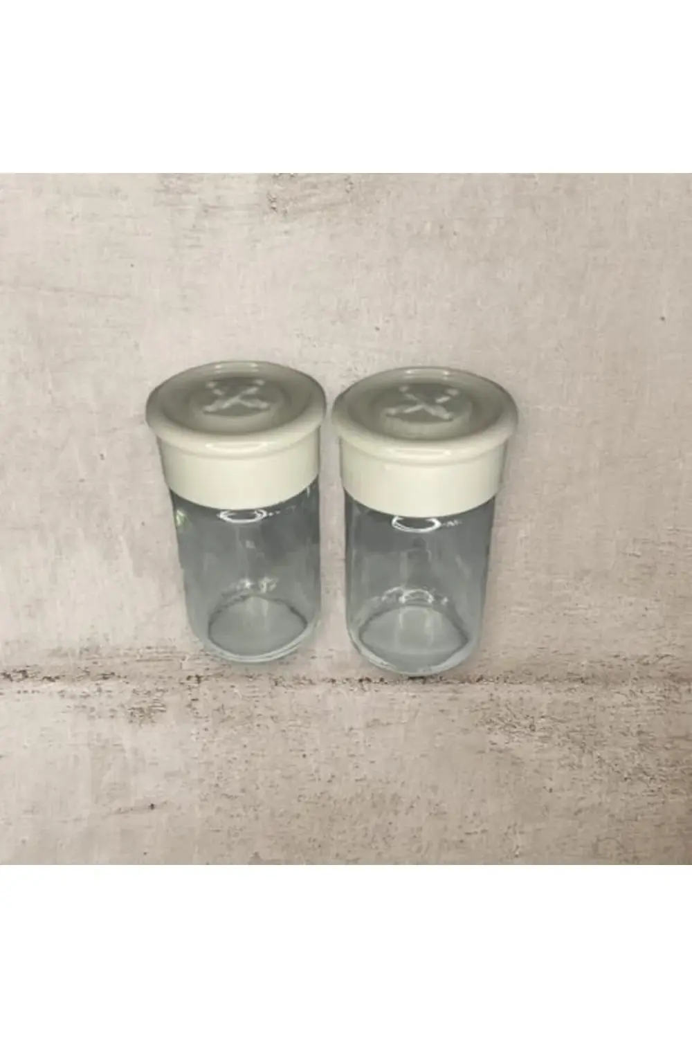 Cam Tuzluk 2 Adet Plastik Kapaklı (Kutuludur)- 75 CC 1178227