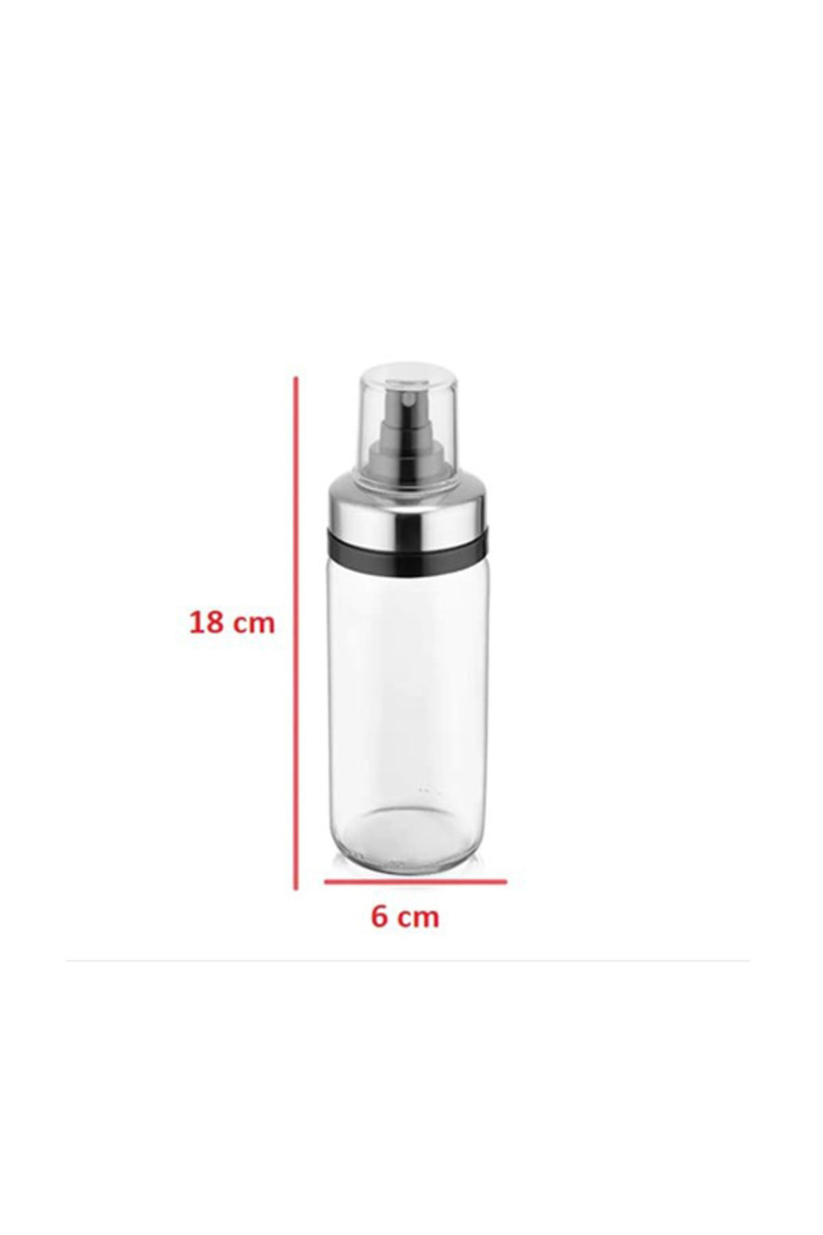 Efekt Aksesuar Cam Yağ Spreyi Yağ Püskürtücü Lüx Metal Sprey Yağlik Şişe