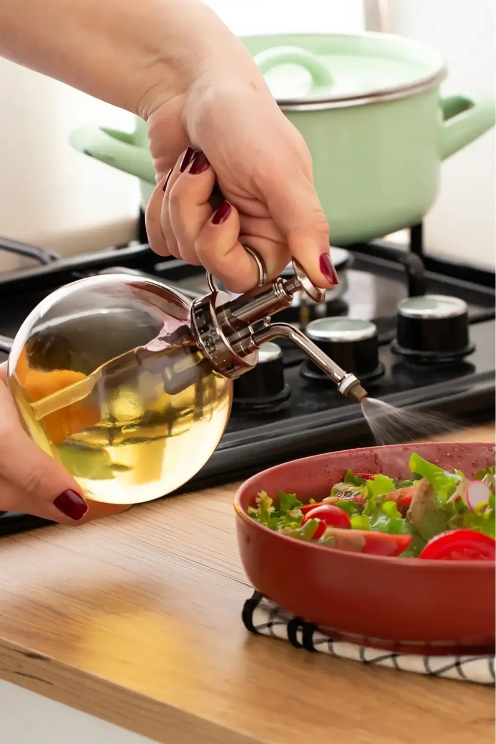 Cam Yağlık Yağdanlık ve Sulama Spreyi Koku Spreyi Şişesi 350ml