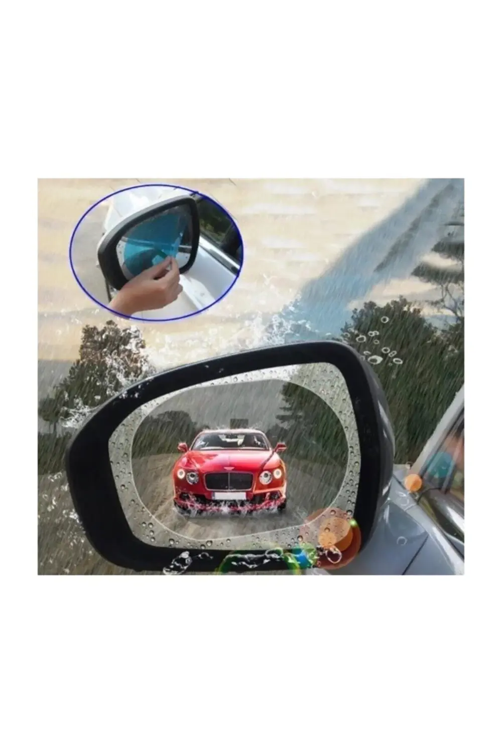 Cam Yağmur Su Kaydırıcı Buğu Önleyici Oto Dış Dikiz Ayna Film
