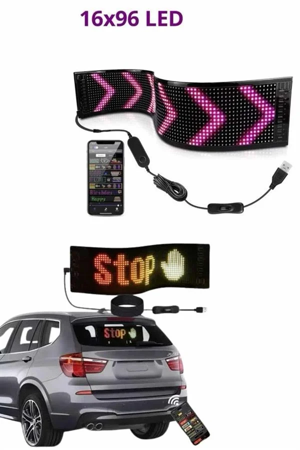 Cama Yapışan En Büyük Boy Telefon Kontrollü Led Ekran Digital Araba Yazısı Fiyatı, Yorumları ve Özellikleri