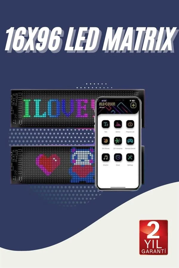 Cama Yapışan En Büyük Boy Telefon Kontrollü Led Ekran Digital Araba Yazısı Fiyatı, Yorumları ve Özellikleri