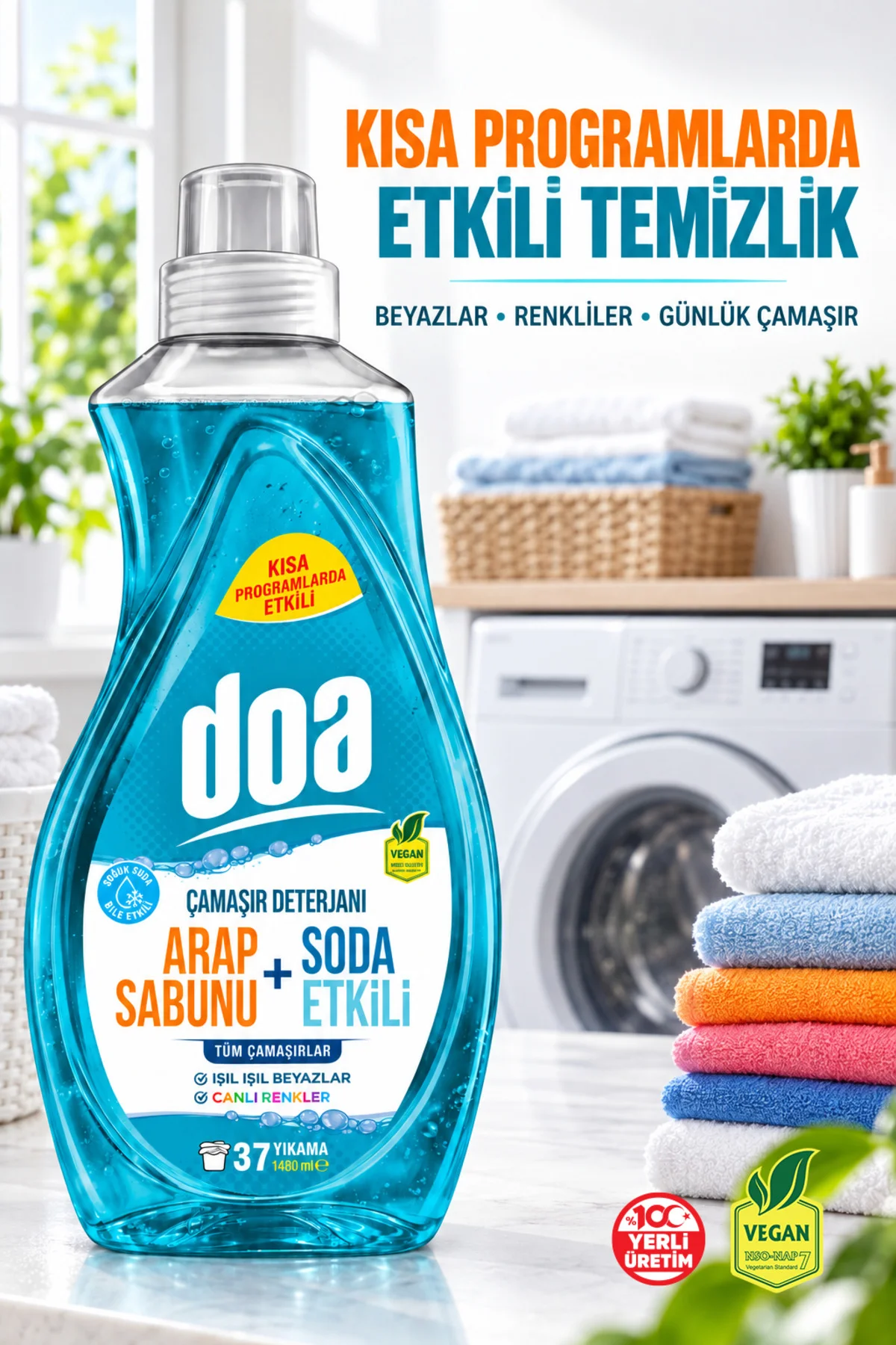 ÇAMAŞIR DETERJANI ARAP SABUNU SODA ETKİLİ / 1480 ML - Görsel 3