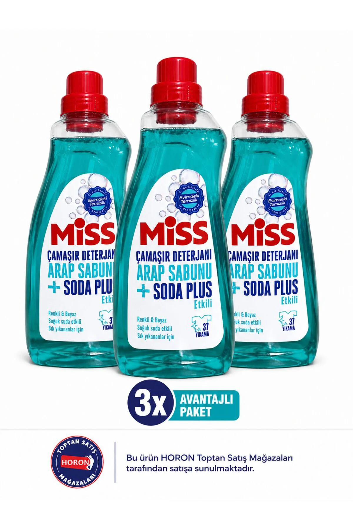 ÇAMAŞIR DETERJANI ARAP SABUNU ETKİLİ 3 ADET 1500 ML