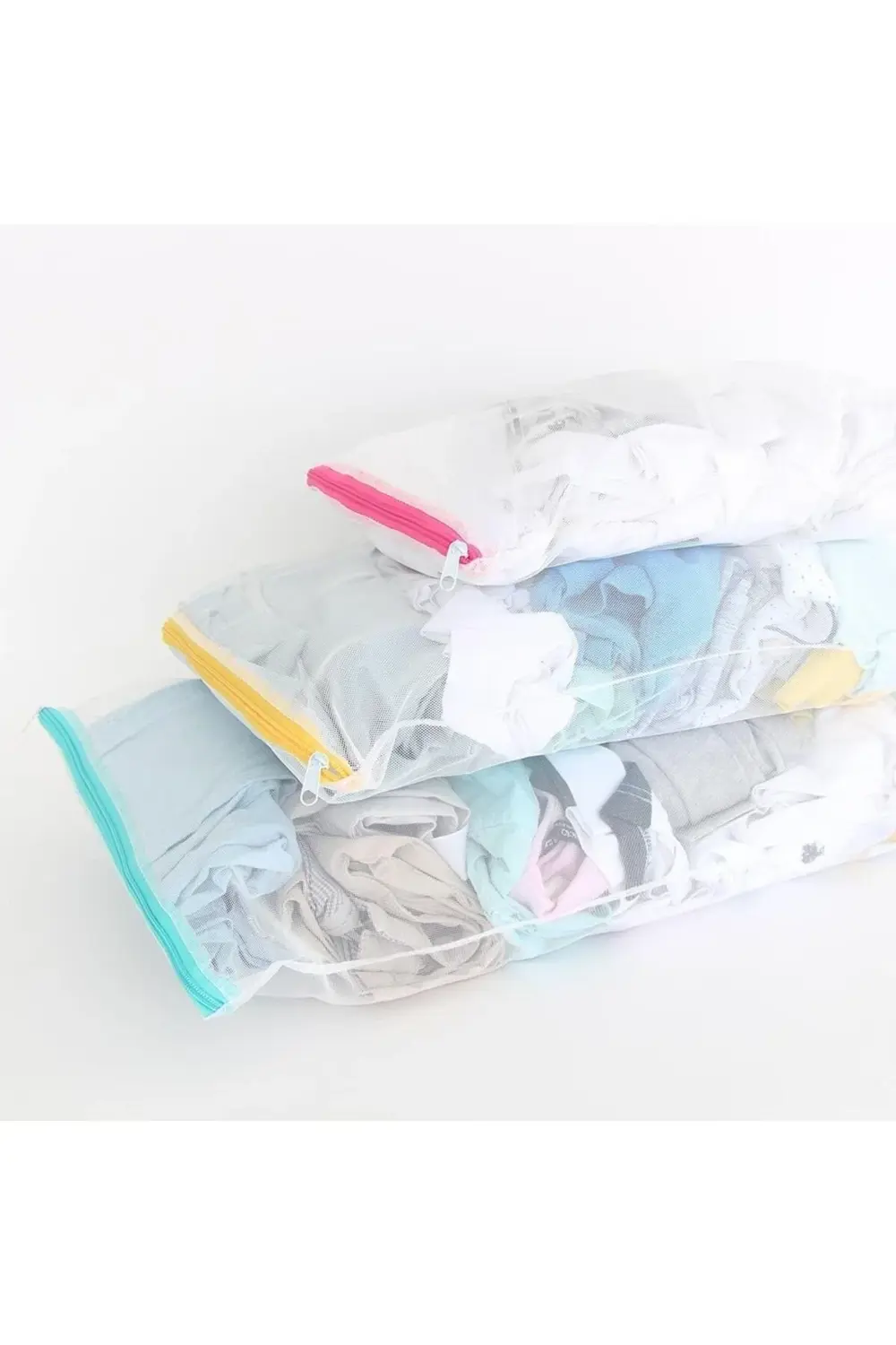 ÇAMAŞIR FİLESİ 3 ADET ÇAMAŞIR YIKAMA FİLESİ RENKLİ FERMUARLI