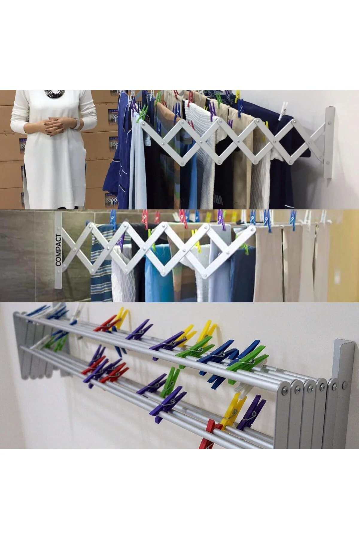 ÇAMAŞIR KURUTMA ASKISI 100 CM 9 ASKILI